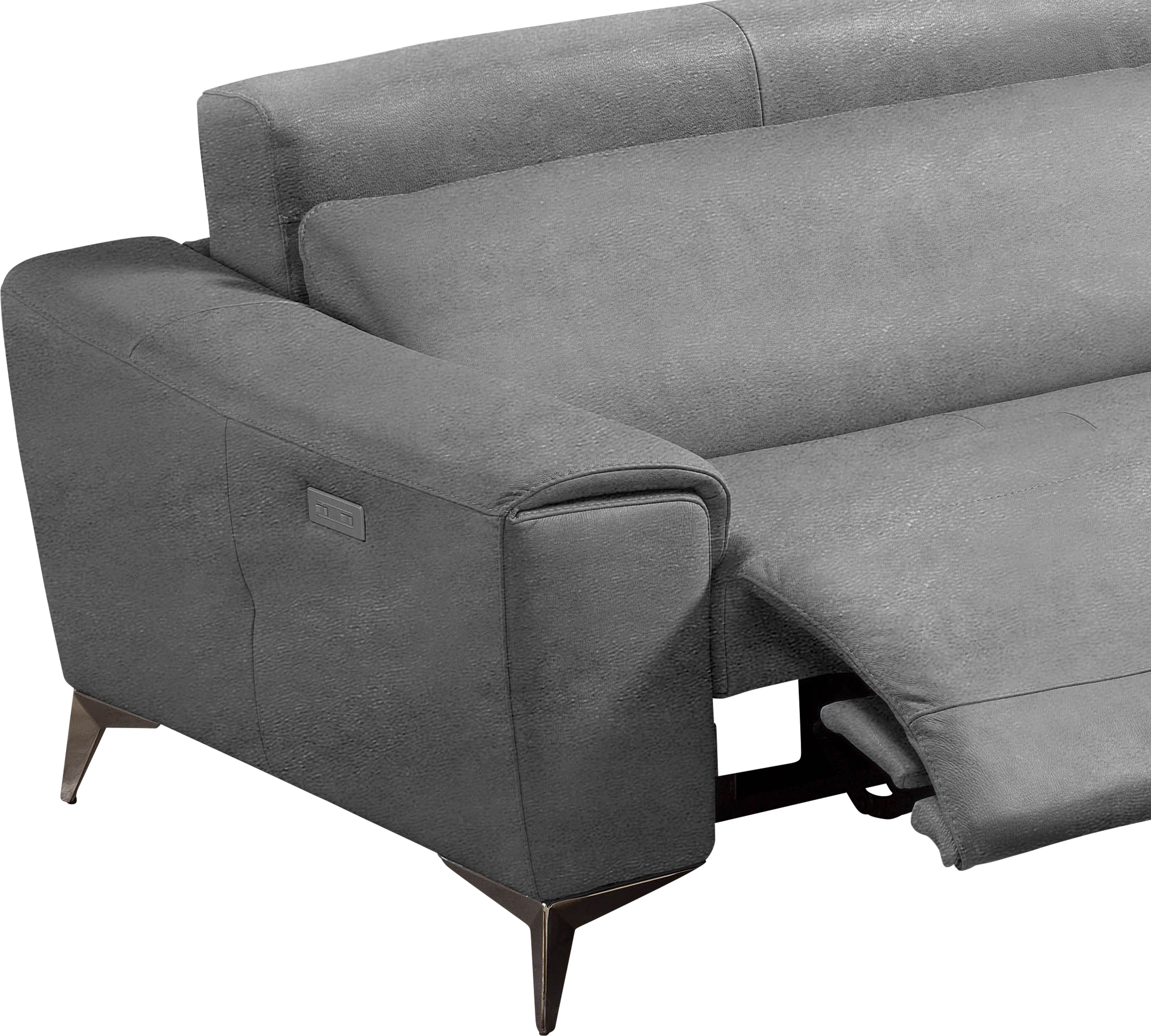 Thumbnail - Egoitaliano Ecksofa "Suzette, Designsofa mit hohem Sitzkomfort" mit Recamiere, inkl. 1 elektronischen Relaxfunktion, L-F...