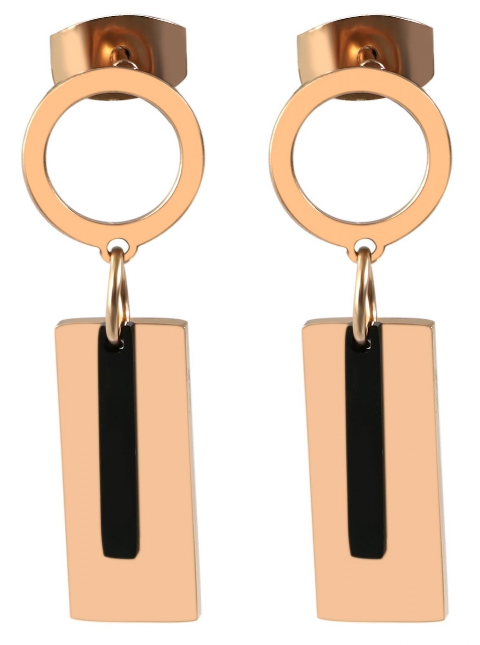 Paar Ohrhänger ADELIA´S "Damen Ohrstecker aus Edelstahl", schwarz, Ohrringe, Damen, Damen, Edelstahl 2