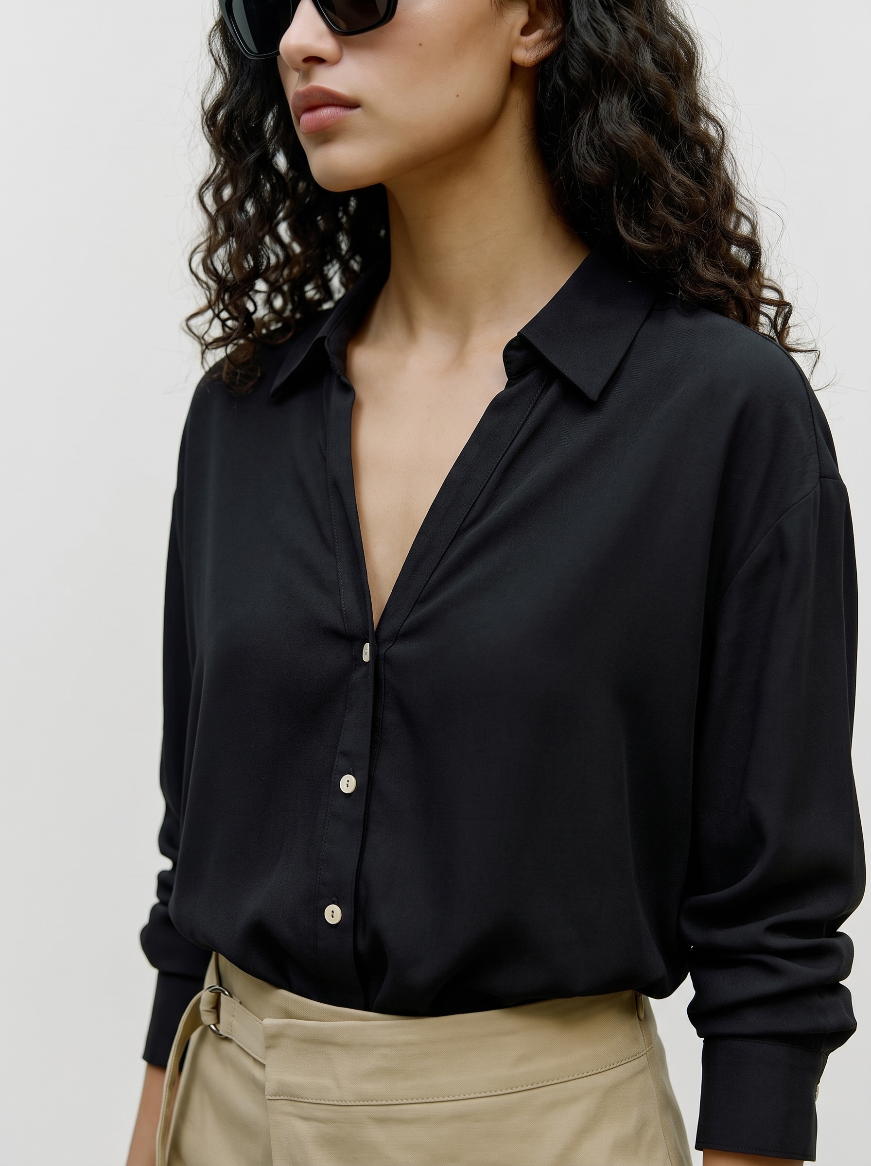 Vero Moda Langarmbluse "VMAURA LS SHIRT WVN NOOS" Viskose, regular fit