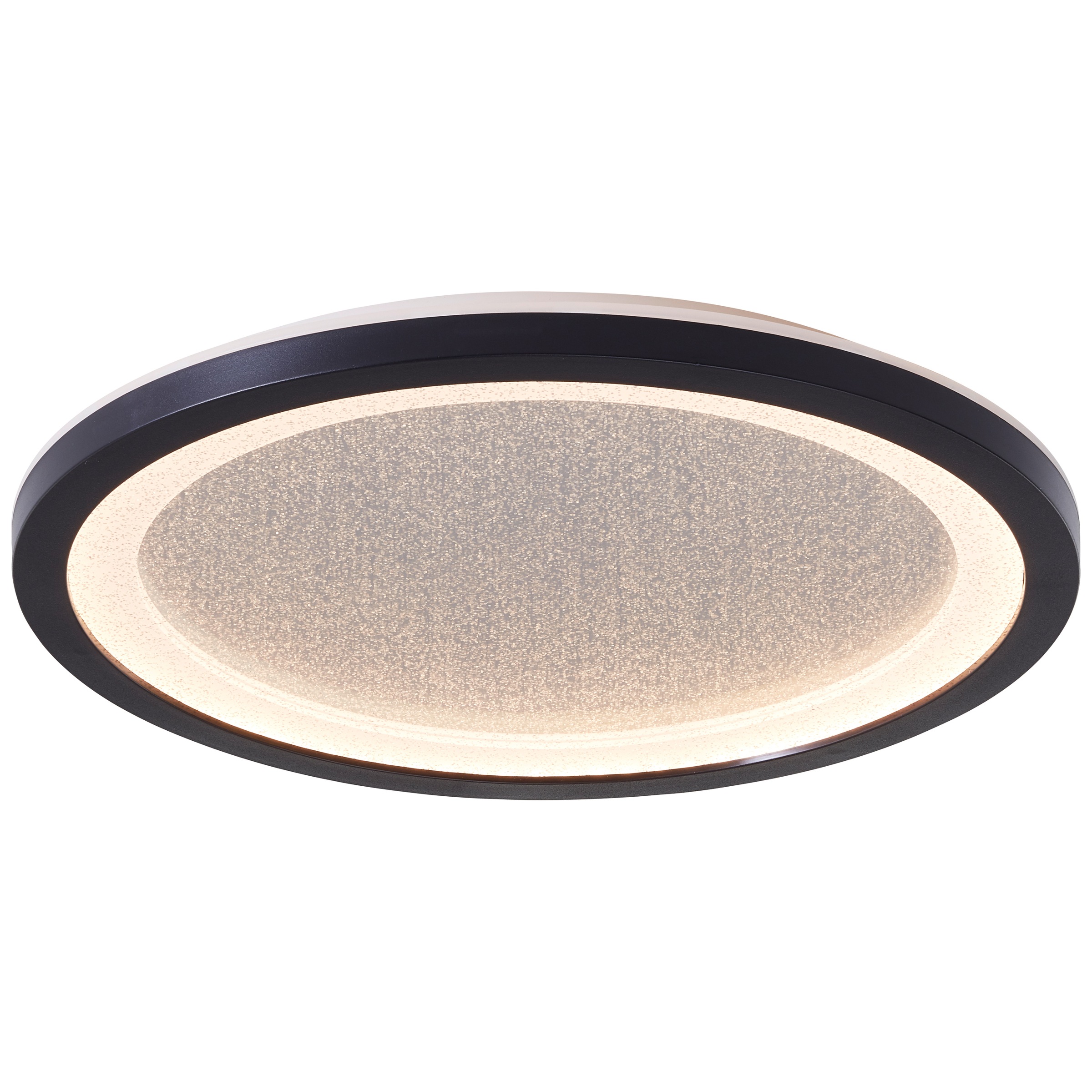 Brilliant LED Deckenleuchte »Mosako«, LED Panel, Glitzereffekt, D 25 cm, 2300 lm, 3000 K, schwarz/weiß