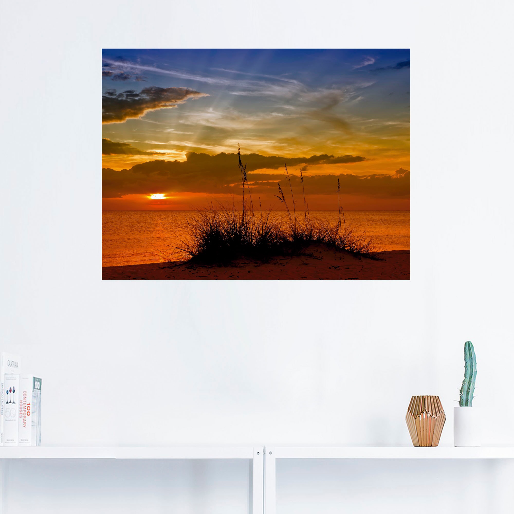 Poster bestellen & versch. als Leinwandbild, -untergang, oder St.), | Sonnenaufgang Wandbild Artland in »Herrlicher (1 Wandaufkleber Sonnenuntergang«, Größen BAUR