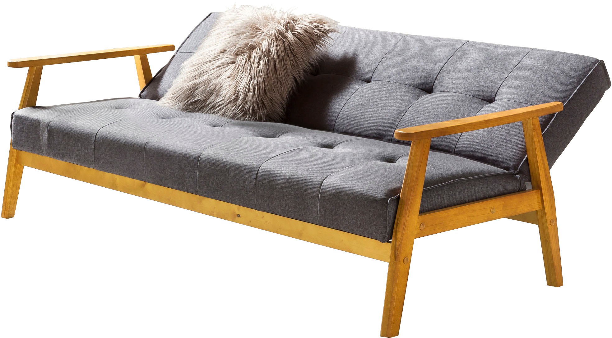 SalesFever Schlafsofa "Skagen, Sofa, 3-Sitzer", mit Holzgestell, 60 Relax- günstig online kaufen