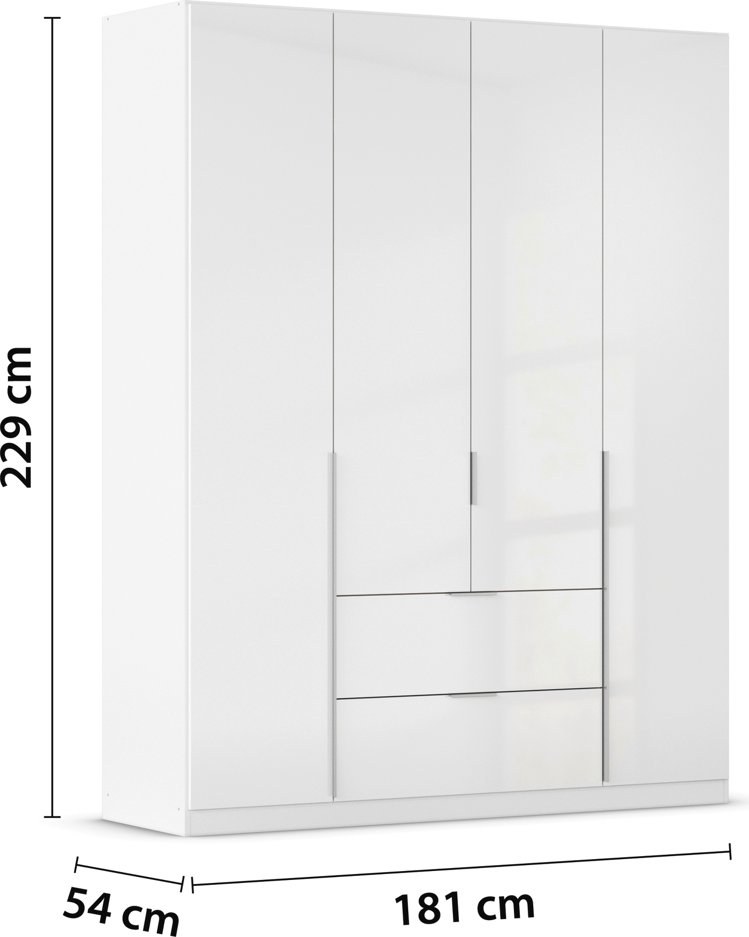 rauch Drehtürenschrank »Kleiderschrank Schrank Garderobe AGORDO mit Dekor- oder Hochglanzfront«, mit Außenschubkästen, in 6 Breiten und 2 Höhen MADE IN GERMANY
