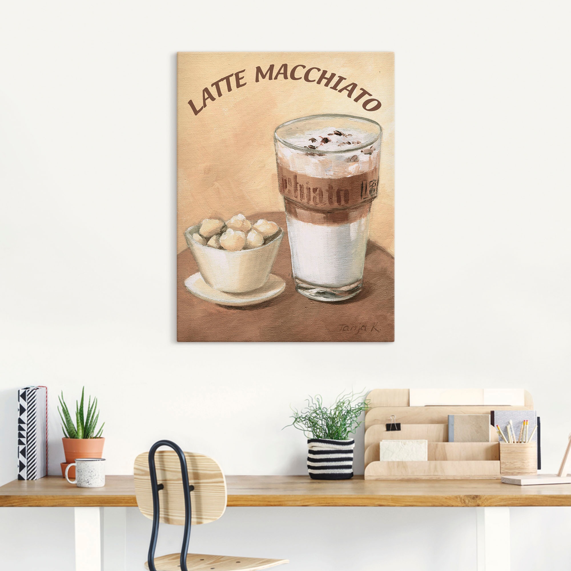 Artland Wandbild »Latte Macchiato«, Getränke, (1 St.), als Leinwandbild, Poster, Wandaufkleber in verschied. Größen
