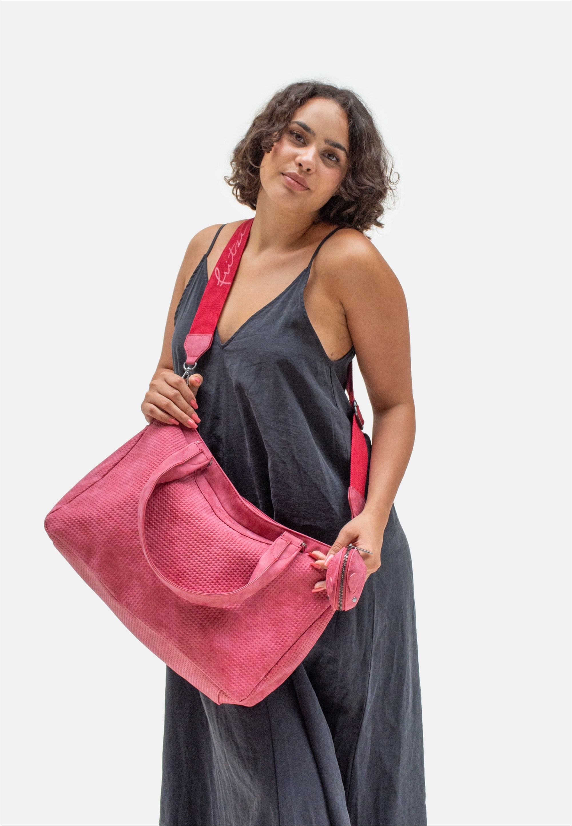 Fritzi aus Preußen Henkeltasche »Joly Waffly Black« mit kleiner Retro-Pocket-Maus extra