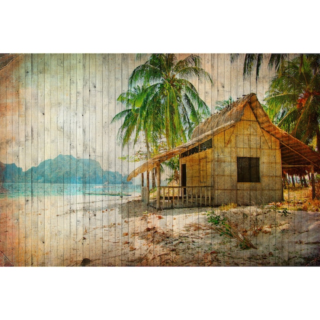 A.S. Création Leinwandbild »tahiti«, Strand-Meer, (1 St.), Keilrahmen Bild  Insel bestellen | BAUR