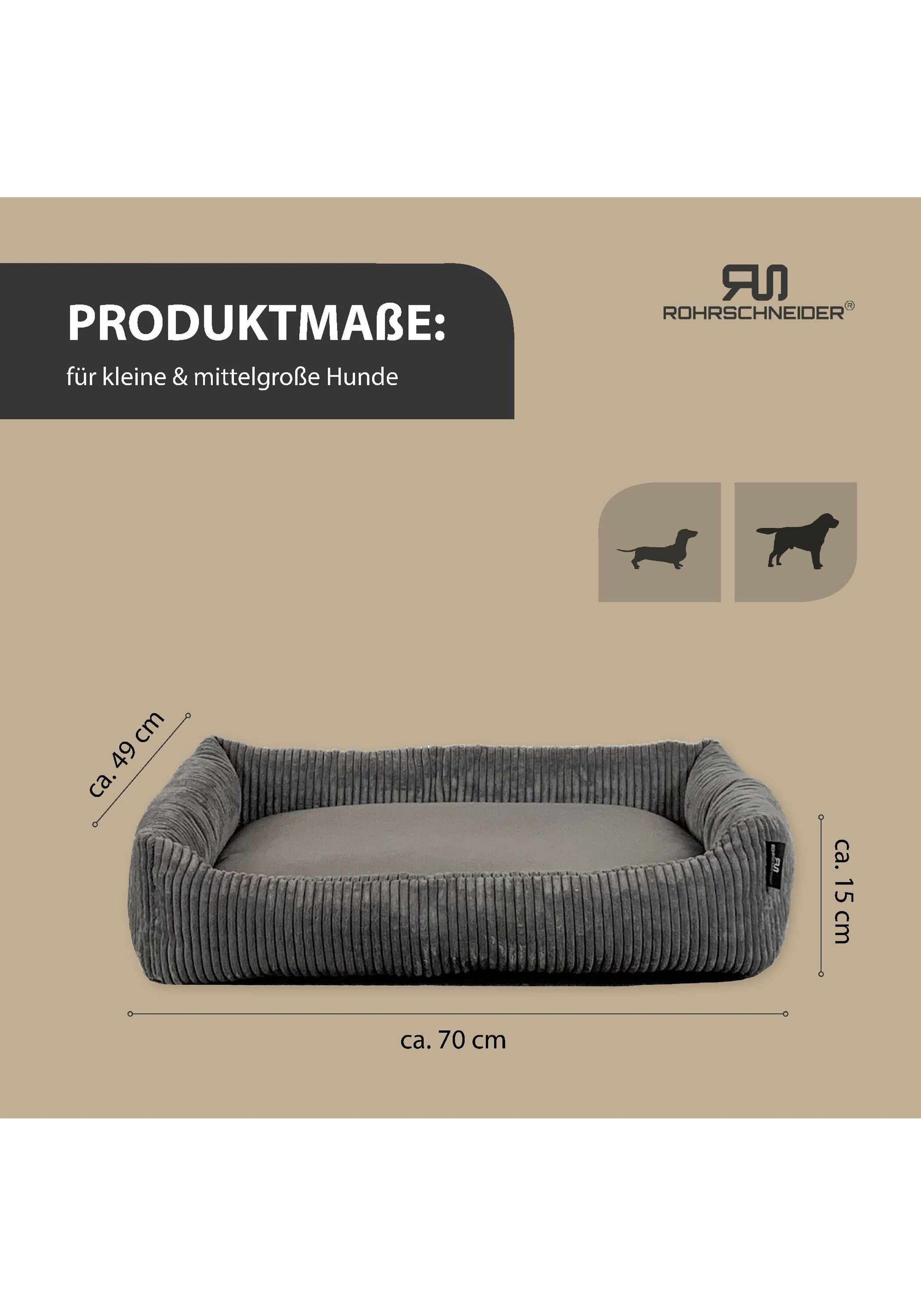 Rohrschneider Tierbett »Tierbetten Hundebett Cord 1er Pack«