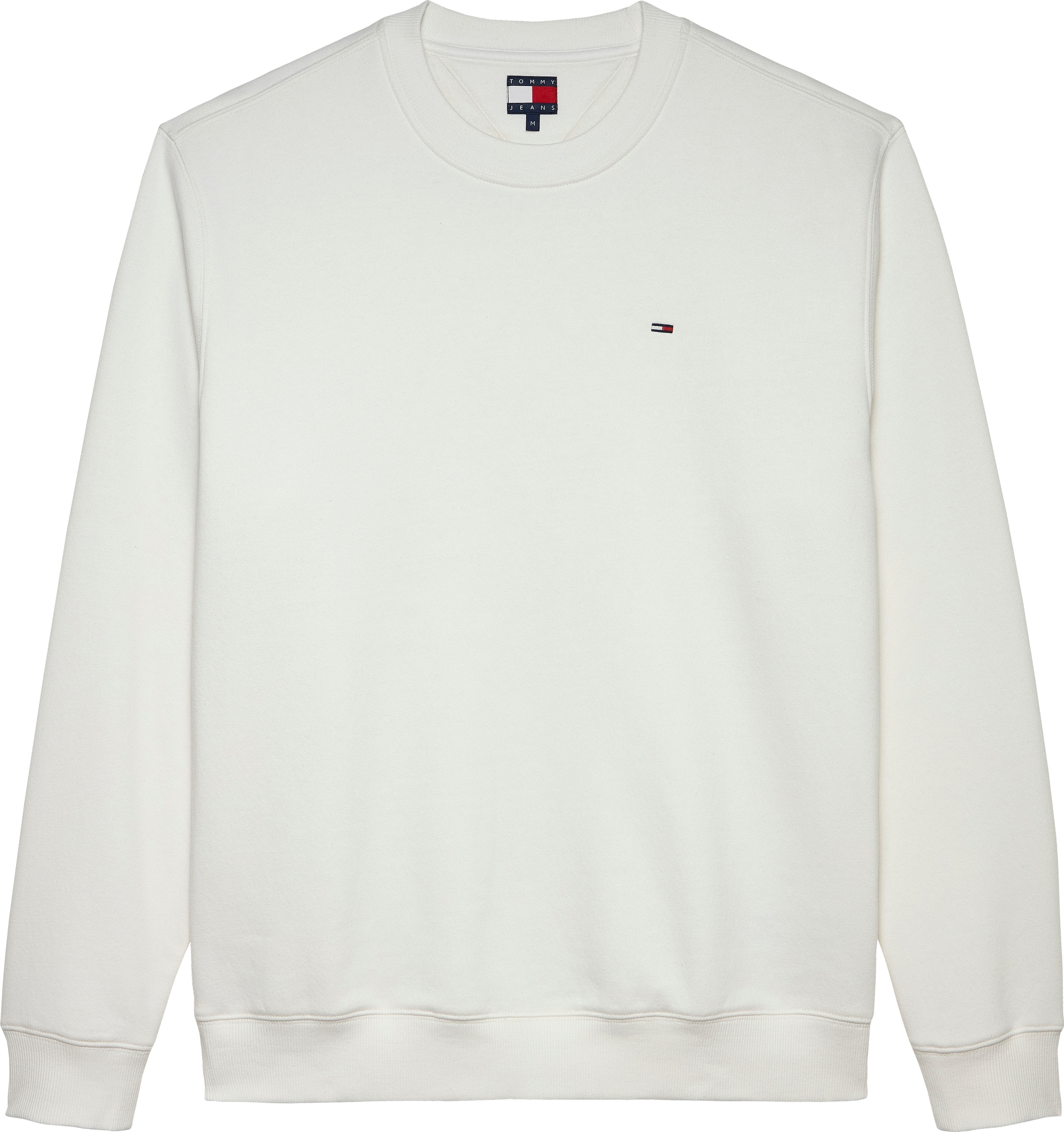 Tommy Jeans Sweatshirt »TJM REG S FLAG CREW«, Mit besticktem Markenlogo auf Brusthöhe