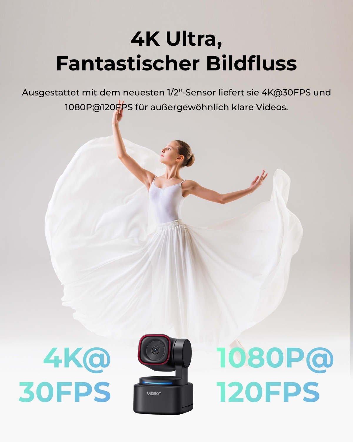 OBSBOT Webcam »TINY 3 Lite« 4K Ultra HD