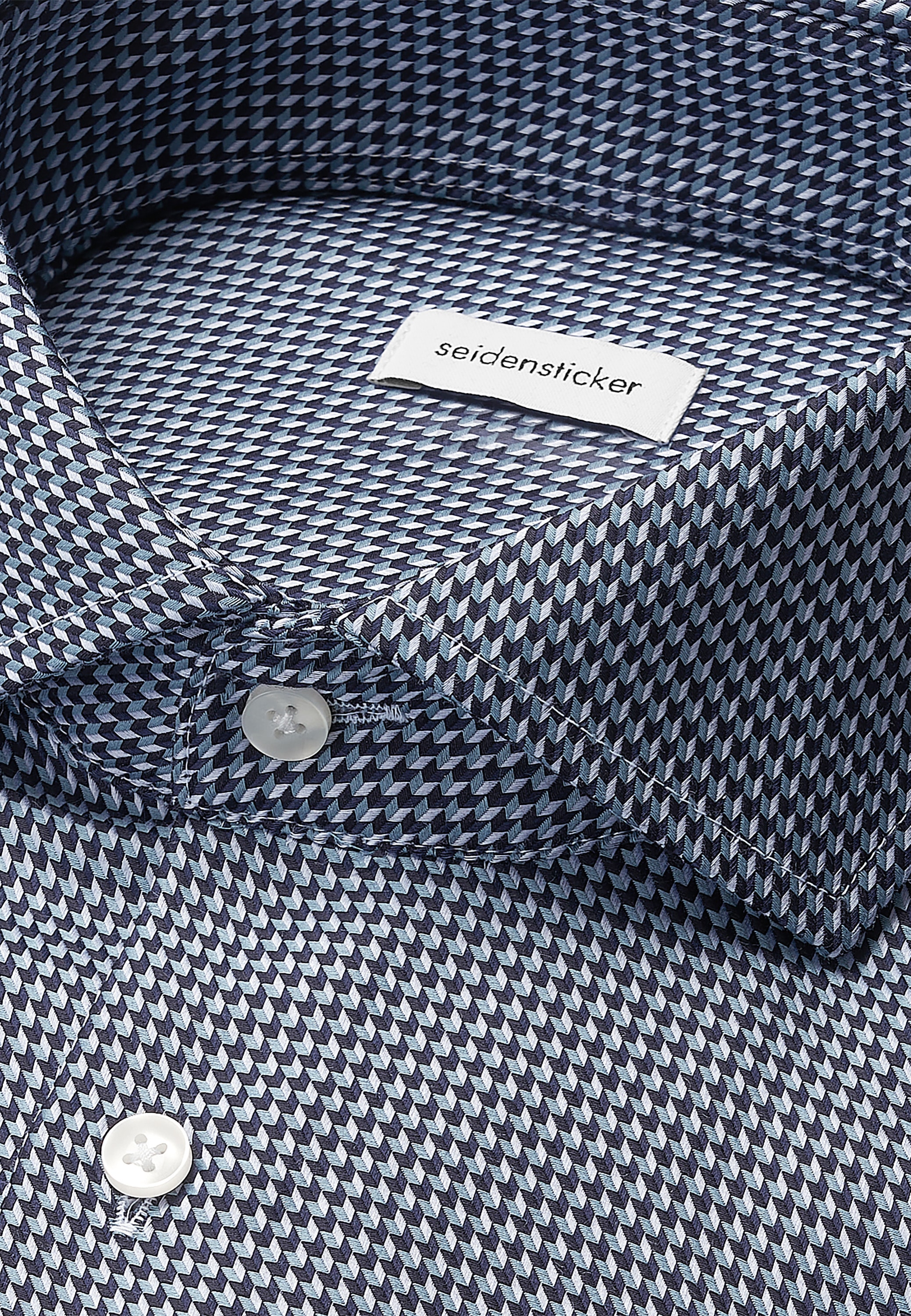 seidensticker Businesshemd »Schwarze Rose«, Regular 1/1 Kentkragen Pepita