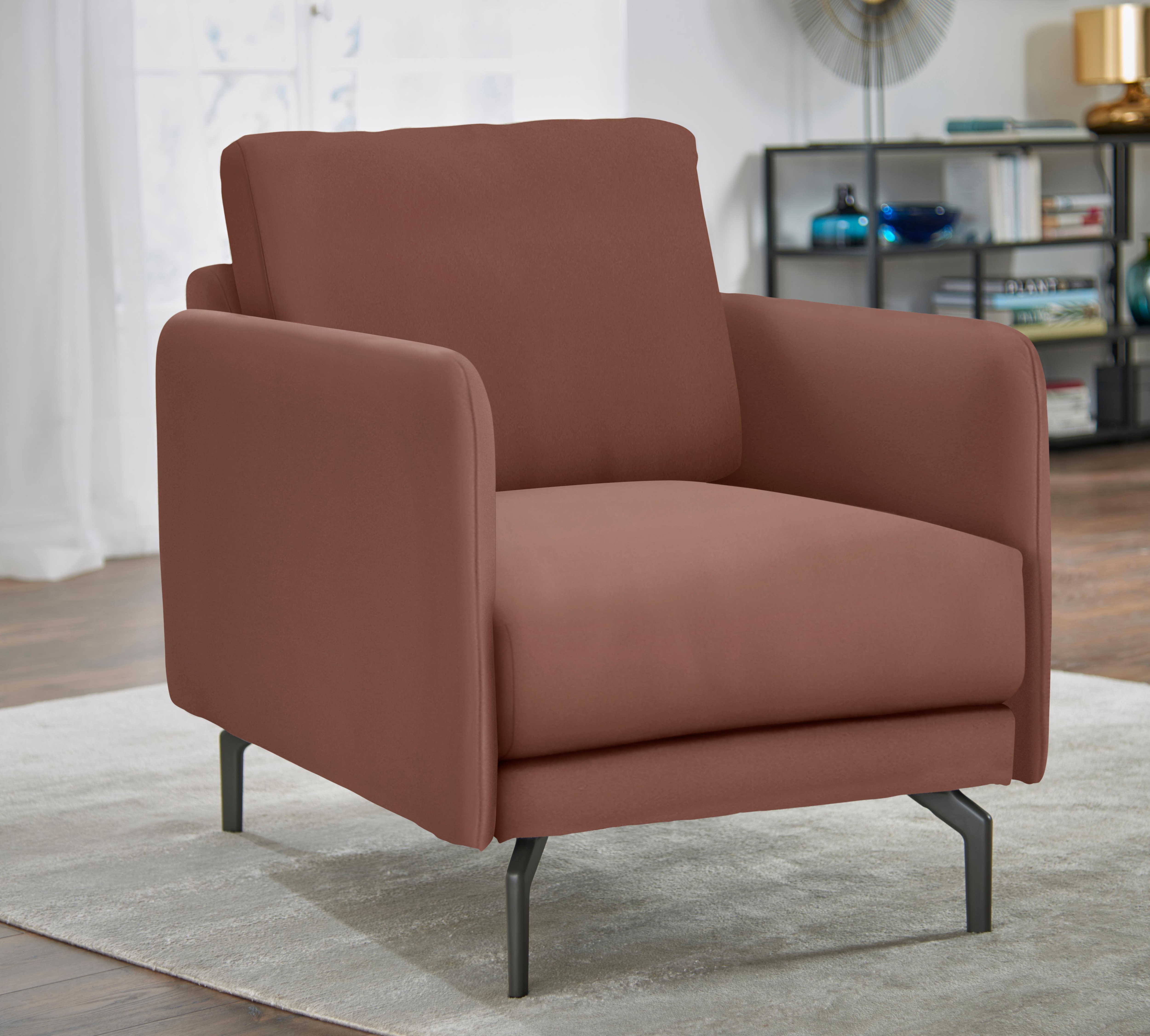 Creation BY ROLF BENZ Sessel "CR.450, Designsessel, Loungesessel" Armlehne sehr schmal, Breite 70 cm, Alugussfuß Umbragrau