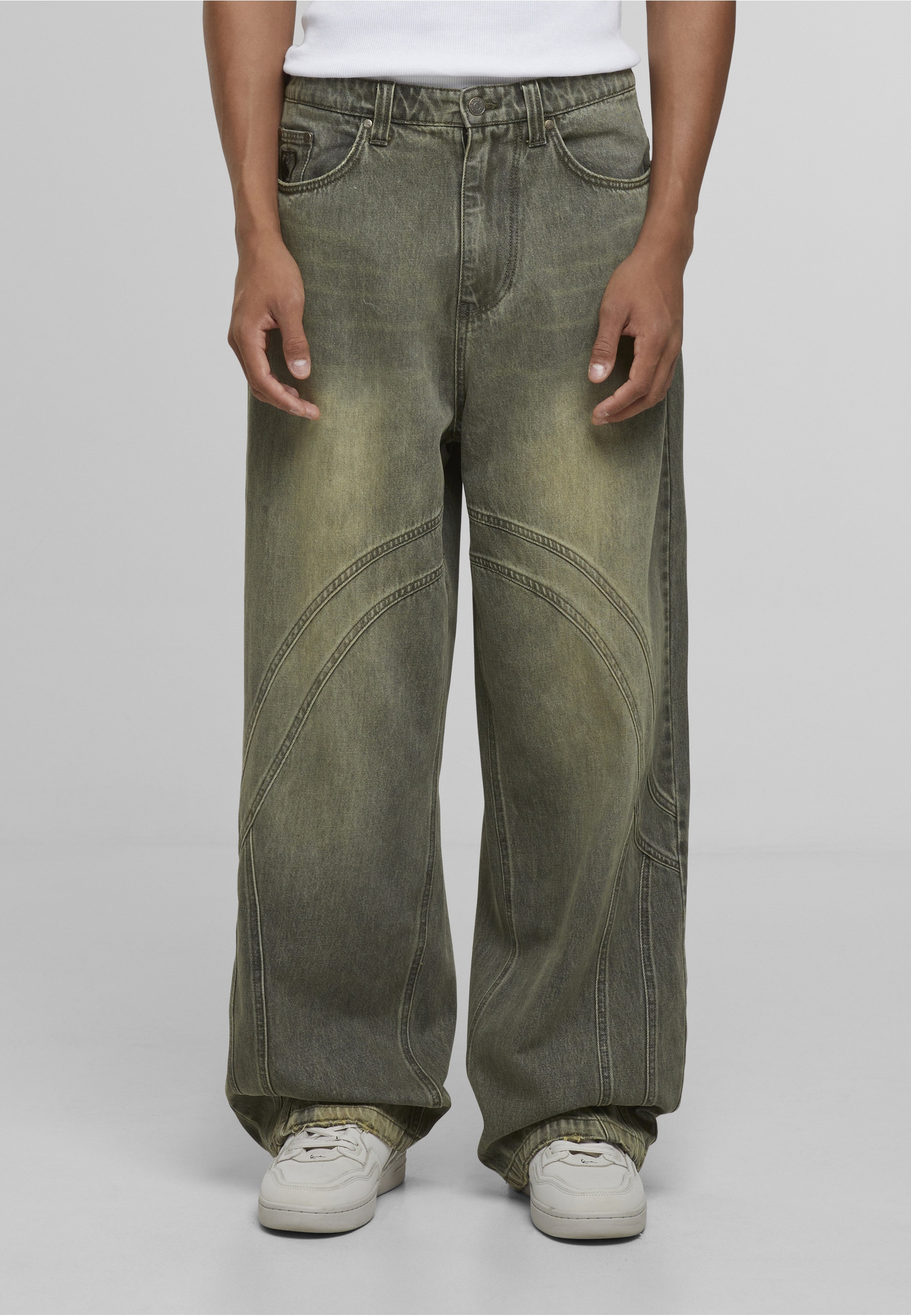 Karl Kani Bequeme Jeans »Karl Kani Karl Kani OG Washed Wavy Seams Denim Baggy Pants«