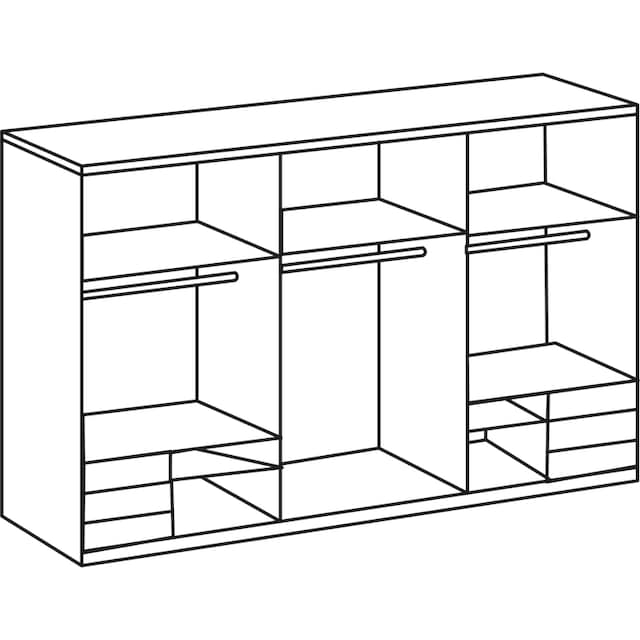 Fresh To Go Schwebetürenschrank »Level«, mit Glastüren und Synchronöffnung  | BAUR