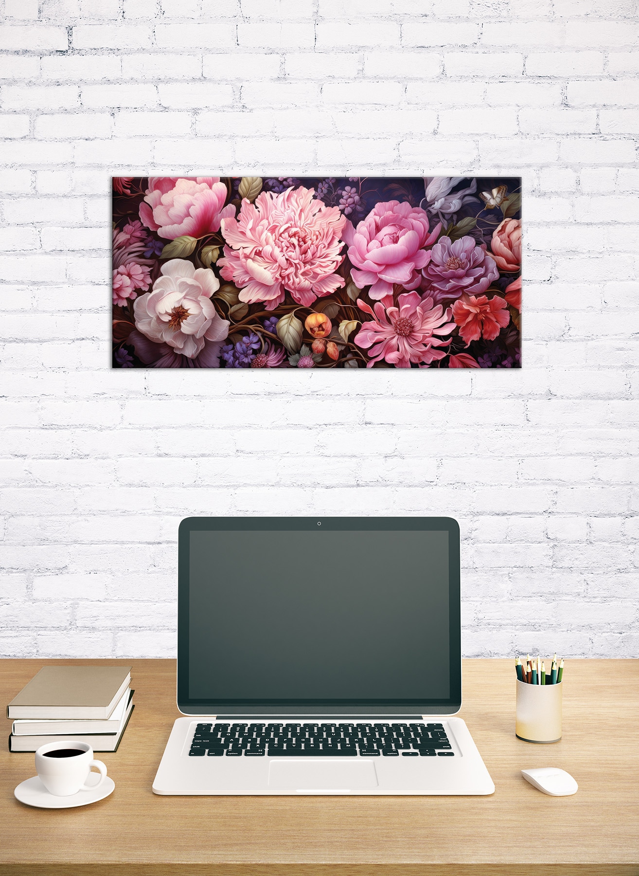 Bönninghoff Leinwandbild »Wandbild BLÜTEN 33x70 cm – Leinwandbild Keilrahmen Deko modern« Blumen | Blumenbilder | Natur | Pflanzen | Pflanzenbilder | Stillleben 1 Stk. tlg. auf Keilrahmen gespannt