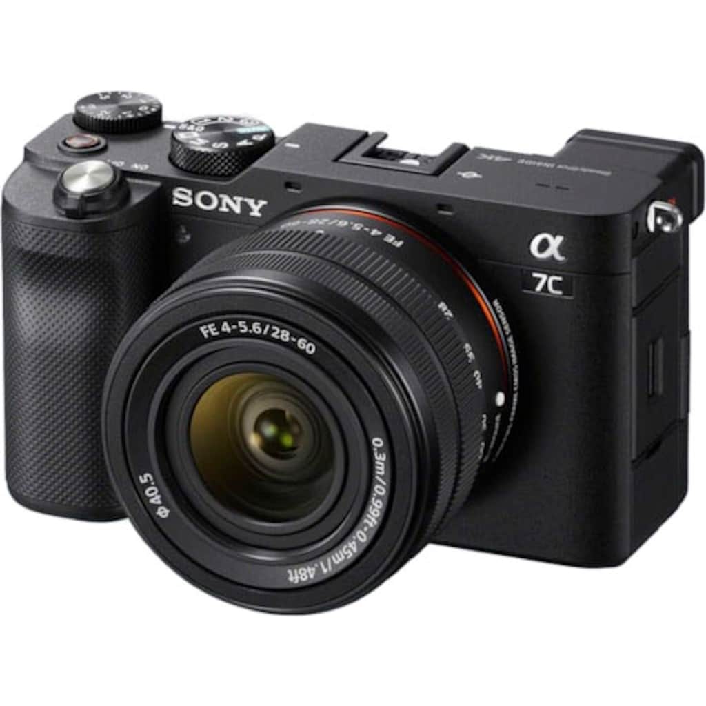 Sony Vollformat-Digitalkamera »ILCE-7CLB - Alpha 7C E-Mount mit SEL2860«, FE 28–60 mm F4–5,6, 24,2 MP, FE 28–60 mm F4–5,6, 24,2 MP, 4K Video, Echtzeit-AF