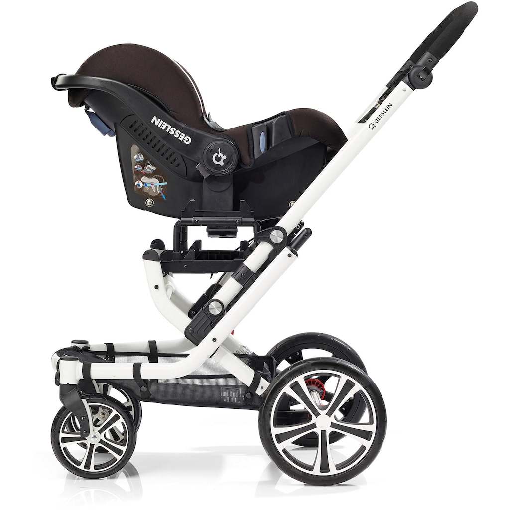 Gesslein Kombi-Kinderwagen »F6 Air+ mit Tragetasche C2 Compact, Grau meliert/Stern klein«