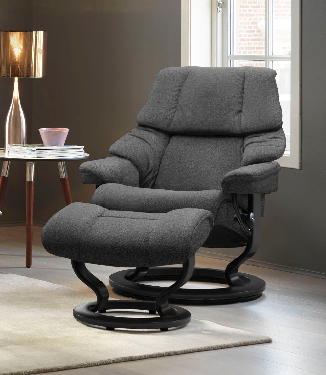 Stressless Fußhocker "Reno", mit Classic Base, Gestell Schwarz