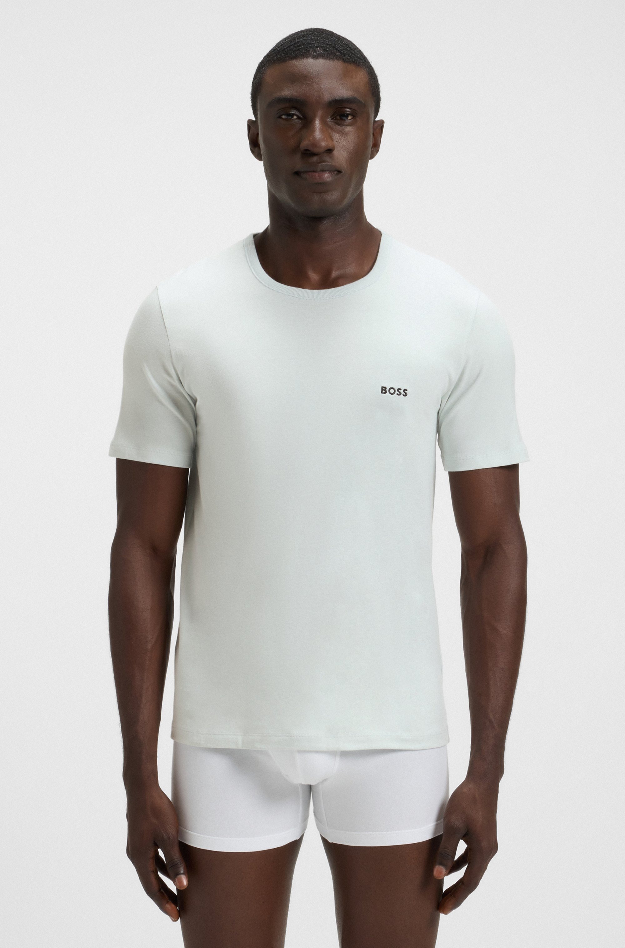 BOSS T-Shirt "TShirtRN 3P Classic", (Packung, 3 tlg.), mit BOSS Stickerei günstig online kaufen