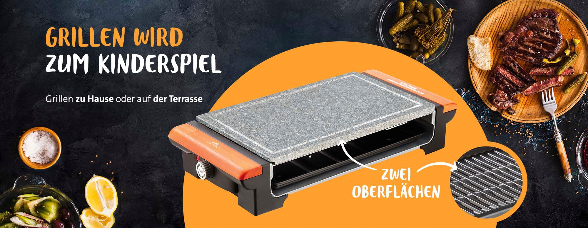 eta Tischgrill »Vital, ETA11629000«, 1300 W, mit Wechselplatten