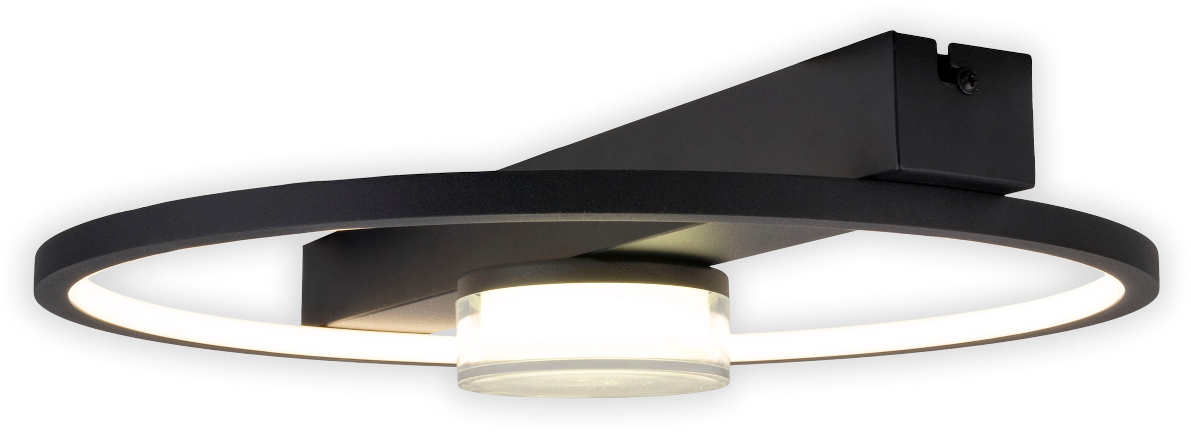 näve LED Deckenleuchte »Cimo«, 1 flammig, Leuchtmittel LED-Modul | LED wechselbar, stufenweise dimmbar per Wandschalter, Lichtfarbe warmweiß, schwarz