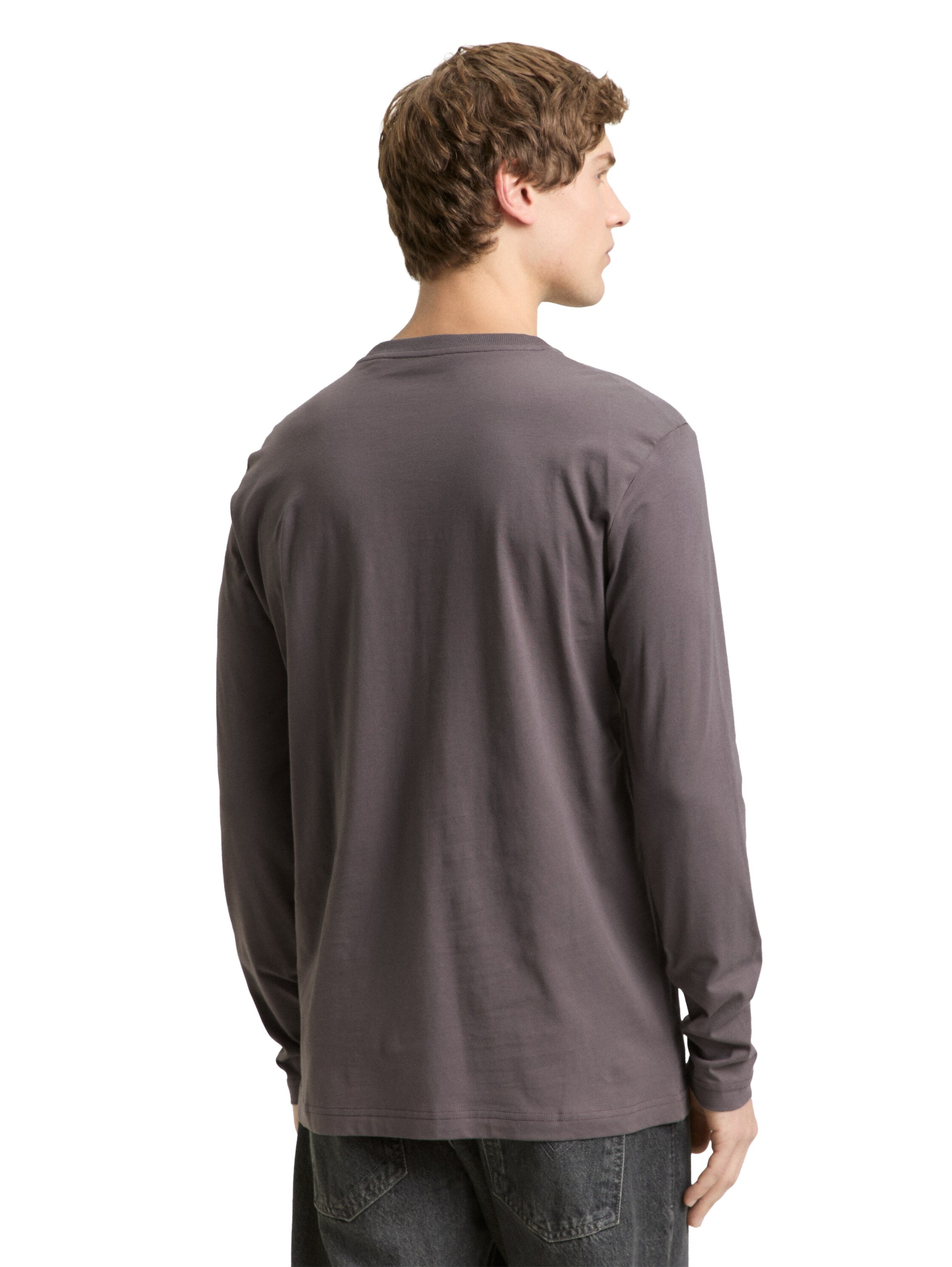 TOM TAILOR Denim Langarmshirt mit Logo-Stickerei auf der Brust günstig online kaufen