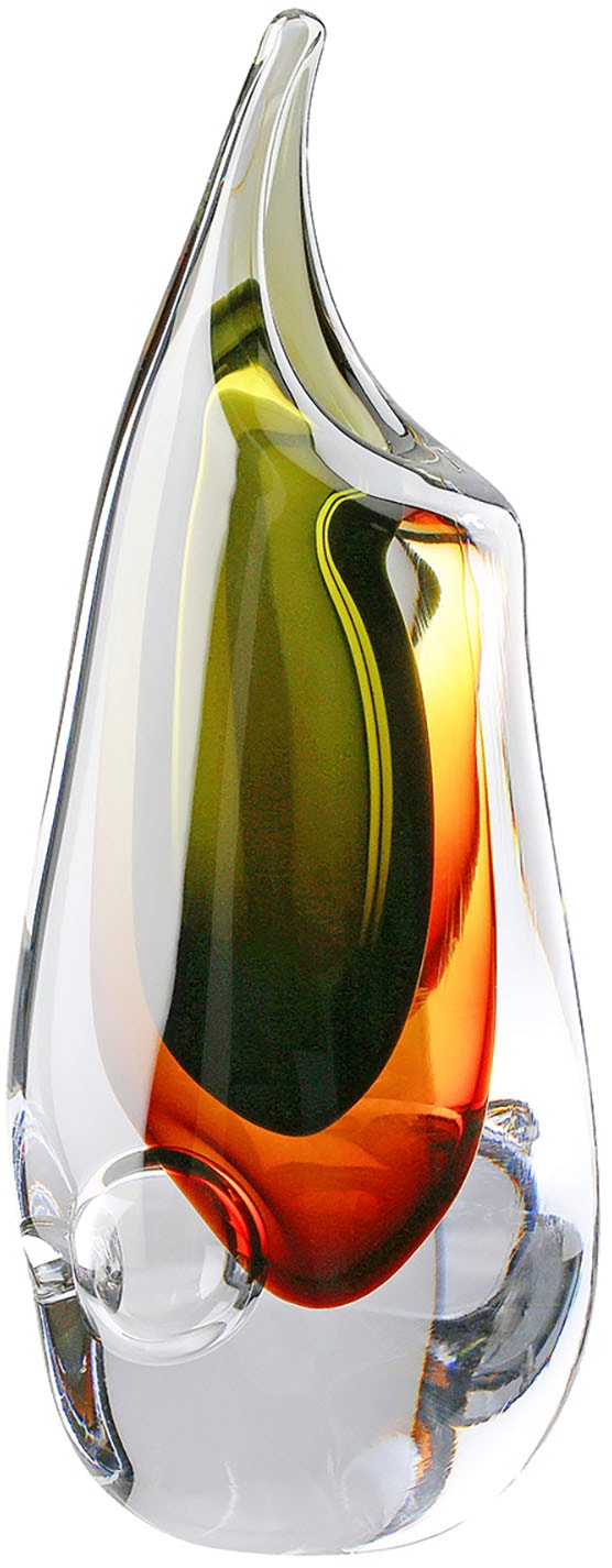 Casablanca by Gilde Tischvase "Vase "Finesse" braun, grün, klar H.30 cm", ( günstig online kaufen