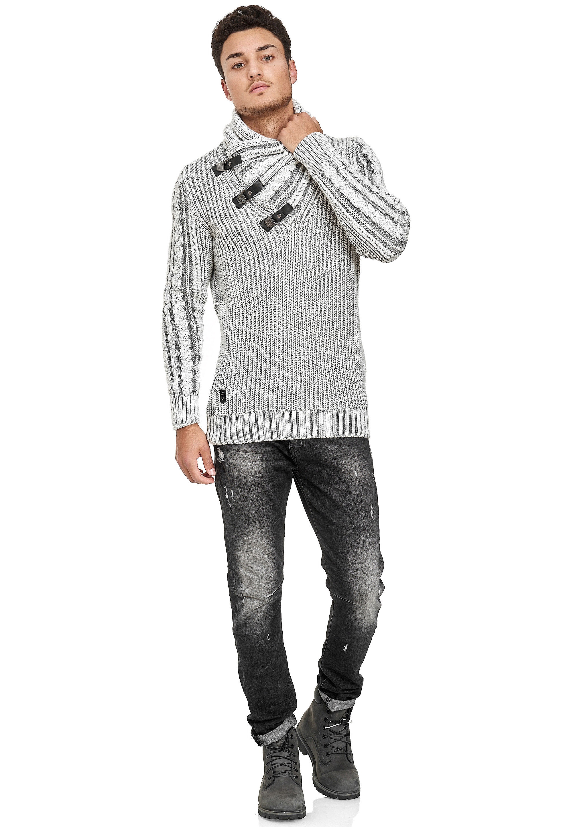 für mit RedBridge »Kopenhagen«, Schalkragen BAUR Strickpullover | ▷