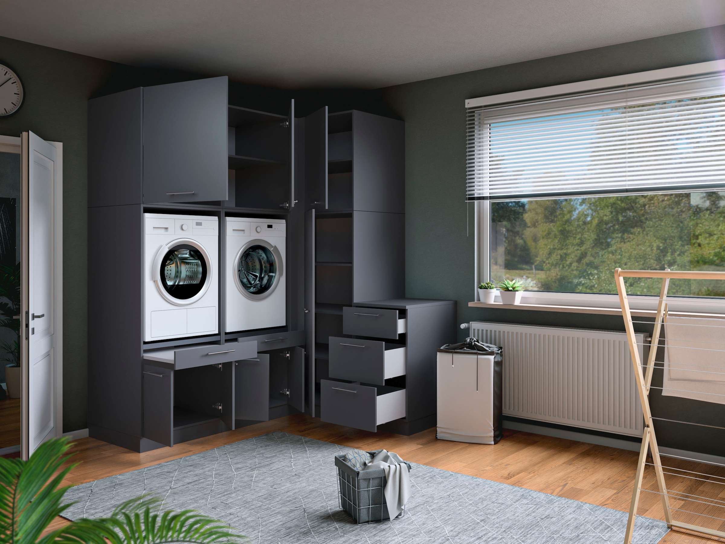 Laundreezy Mehrzweckschrank-Set »Laundreezy, 6-tlg. Mehrzweckschrank-Set B/H/T 203/238/68 cm« 6 Stk. tlg.