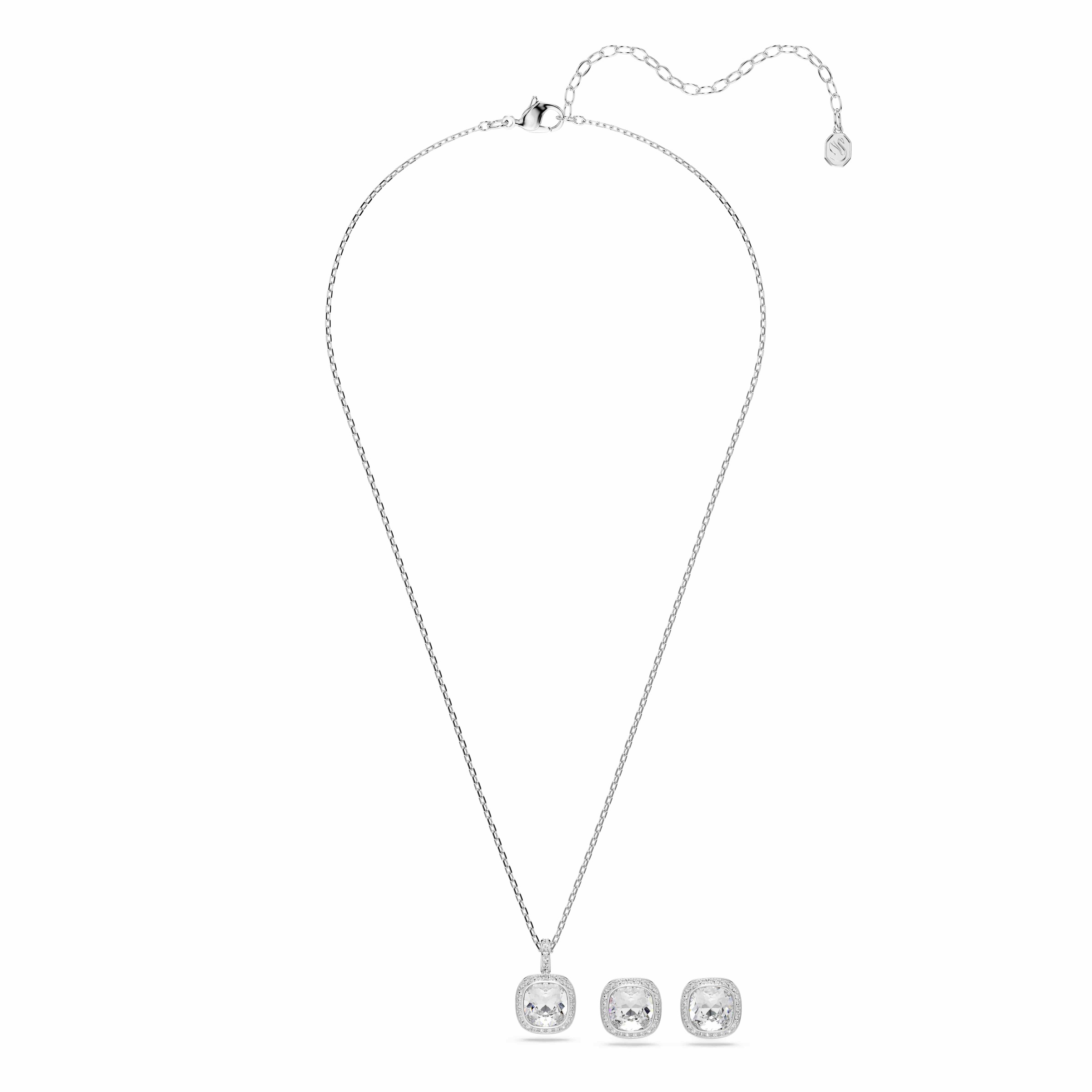Swarovski Ohrring und Ketten Set »Multipack Schmuck Geschenk UNA« (Set, inkl. Schmuckbox, 3 tlg.)  mit Swarovski® Kristall