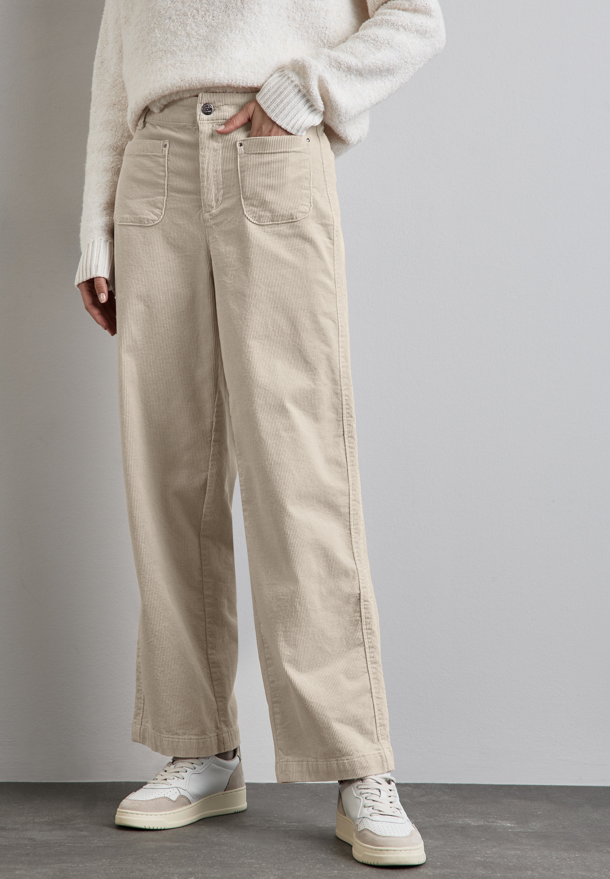 Cordhose, High Waist