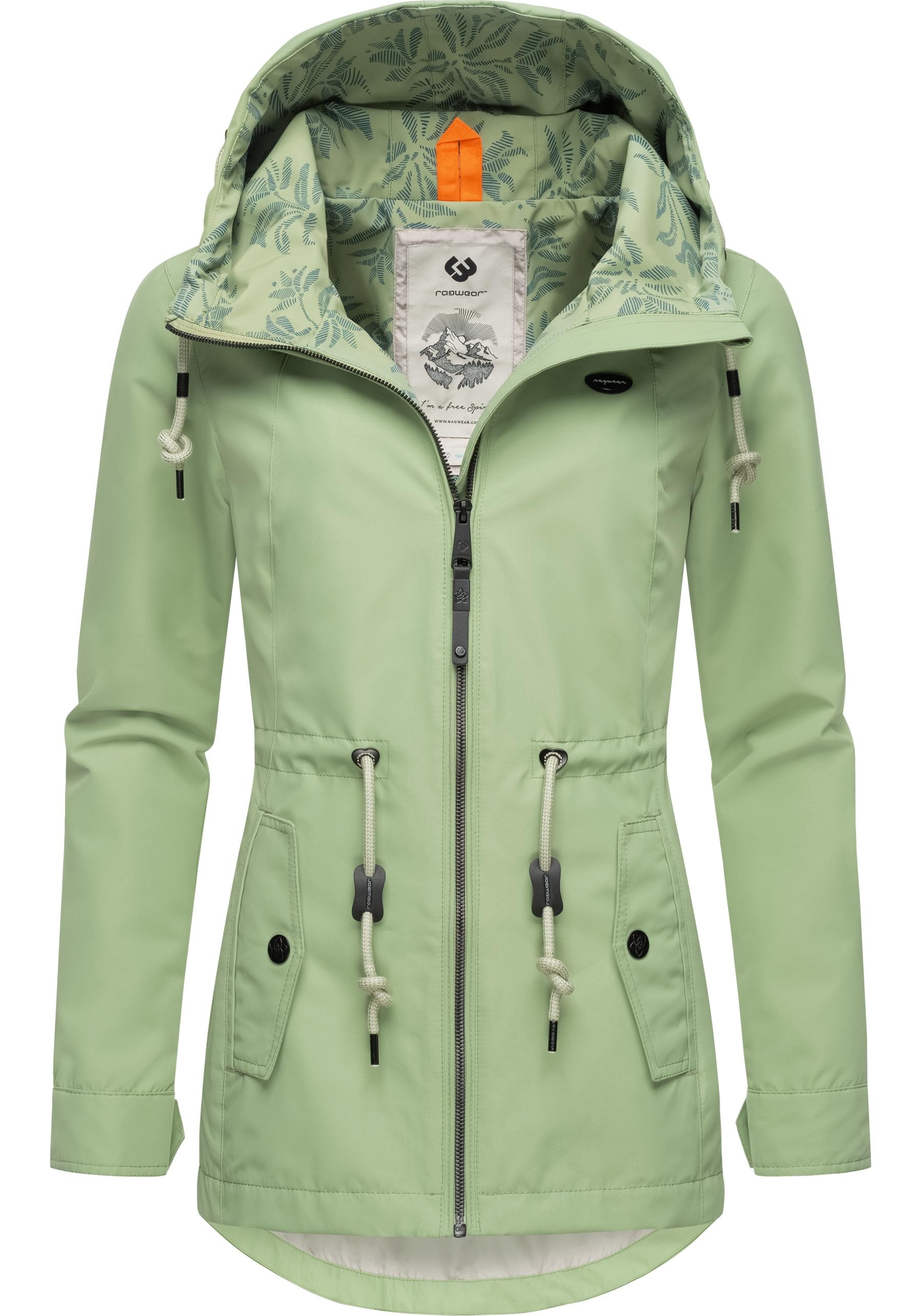 Ragwear Outdoorjacke "Monadis", mit Kapuze, Leichte Damen Übergangsjacke mit wasserdichtem Obermaterial