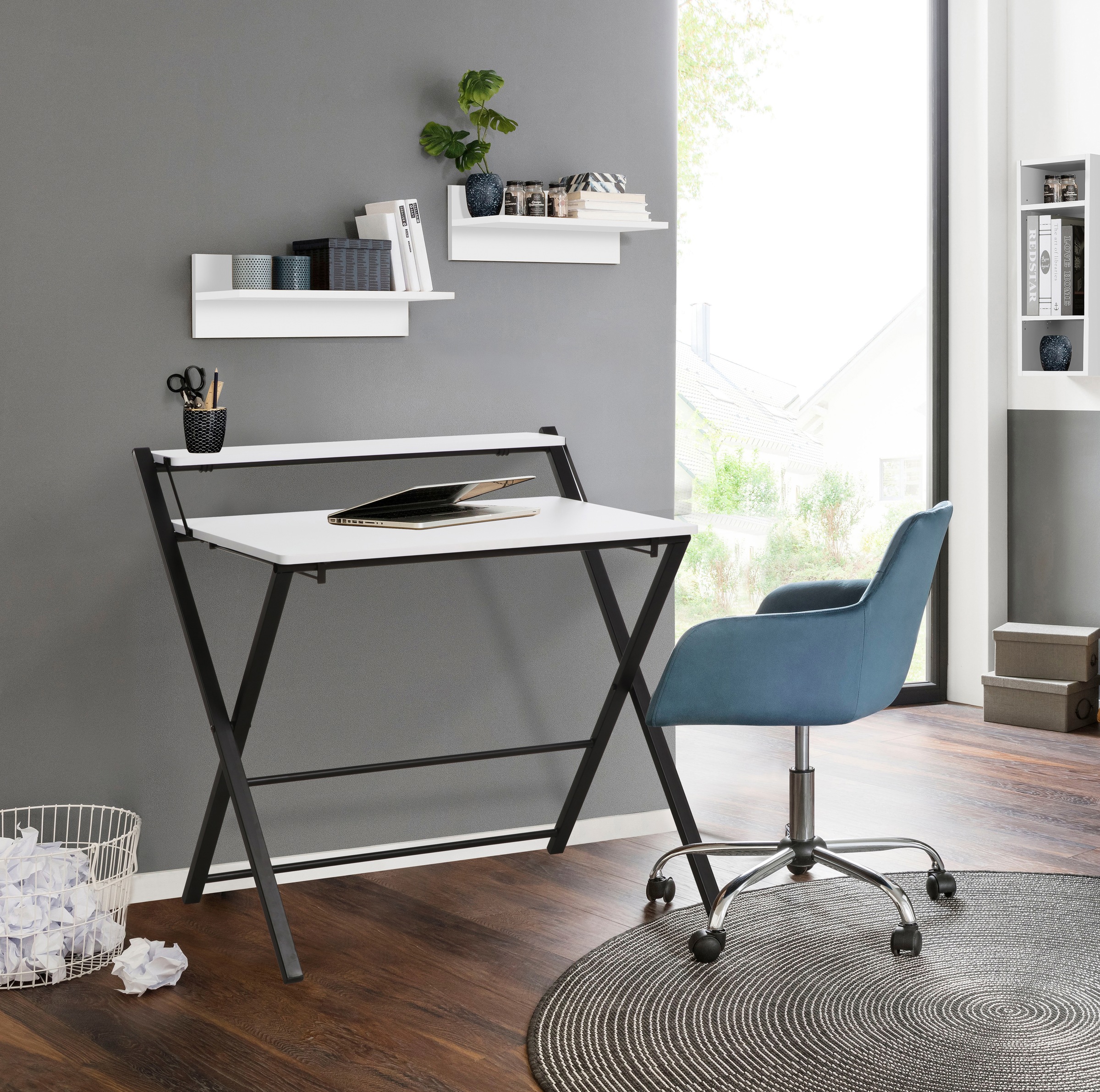 INOSIGN Computertisch "SULBY, Laptoptisch, Schreibtisch, mit Ablage,", Meta günstig online kaufen