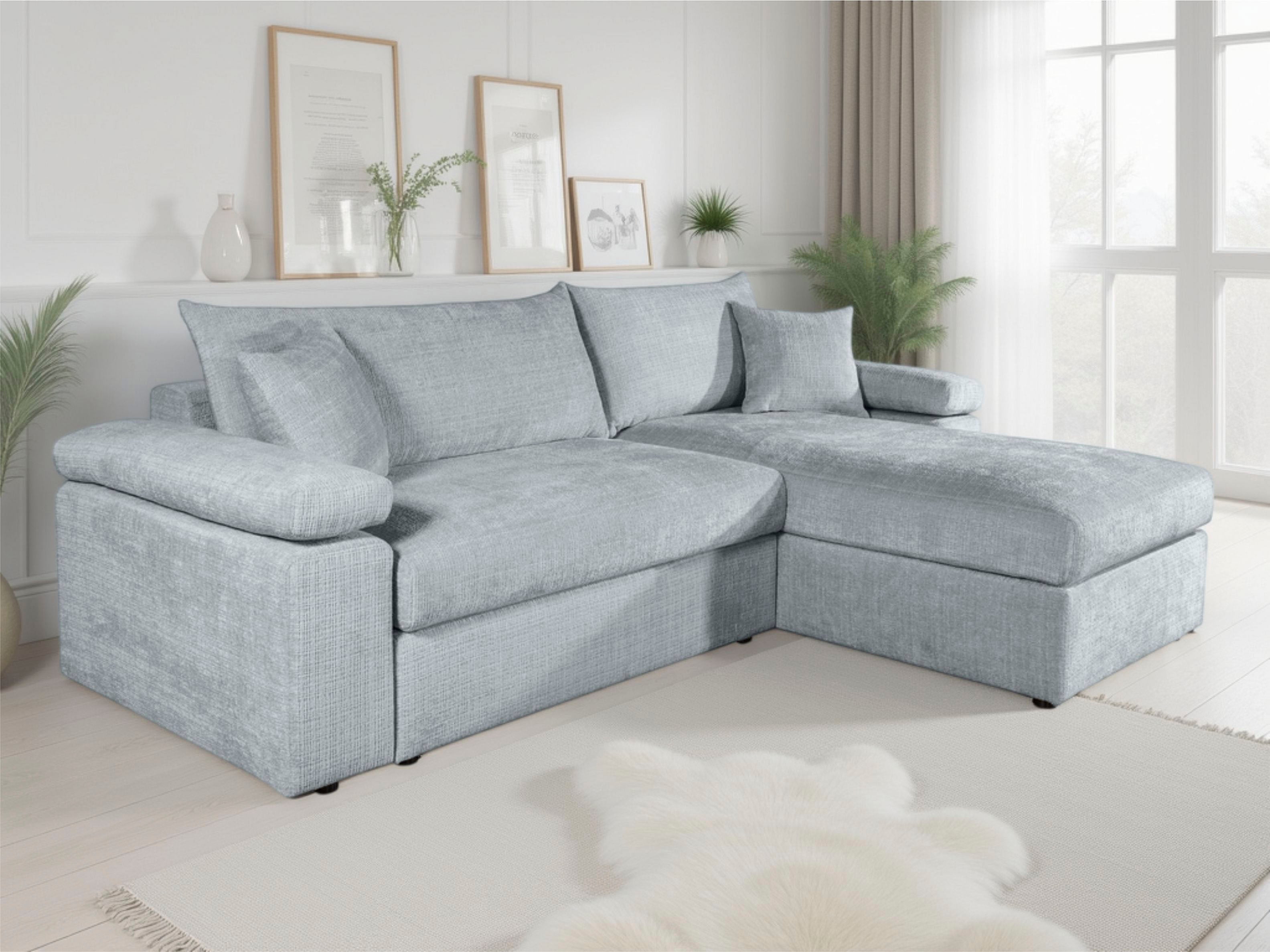 OTTO home "Cosy L-Form, B: 234 cm, Sitzaufbau im Sandwich-Federkern" 2 Zierkissen, Mega-Sofa, Cord oder Struktur weich, Kaltschaumauflage