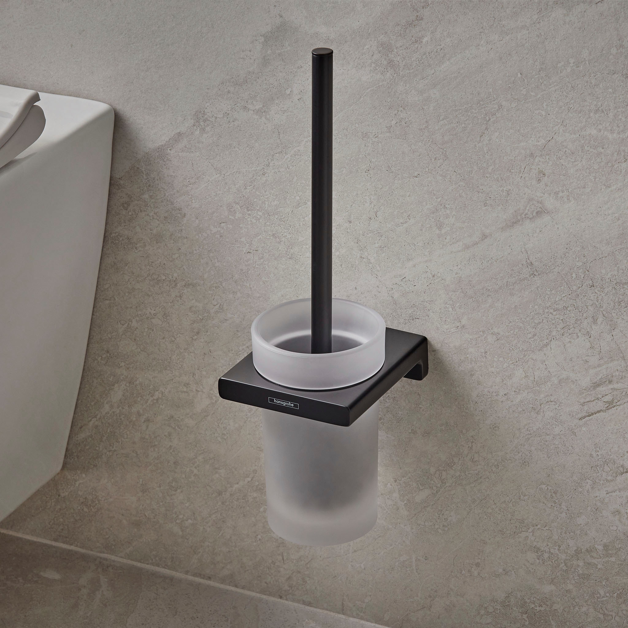 hansgrohe WC-Reinigungsbürste »AddStoris«, aus Metall-Glas, Wandmontage