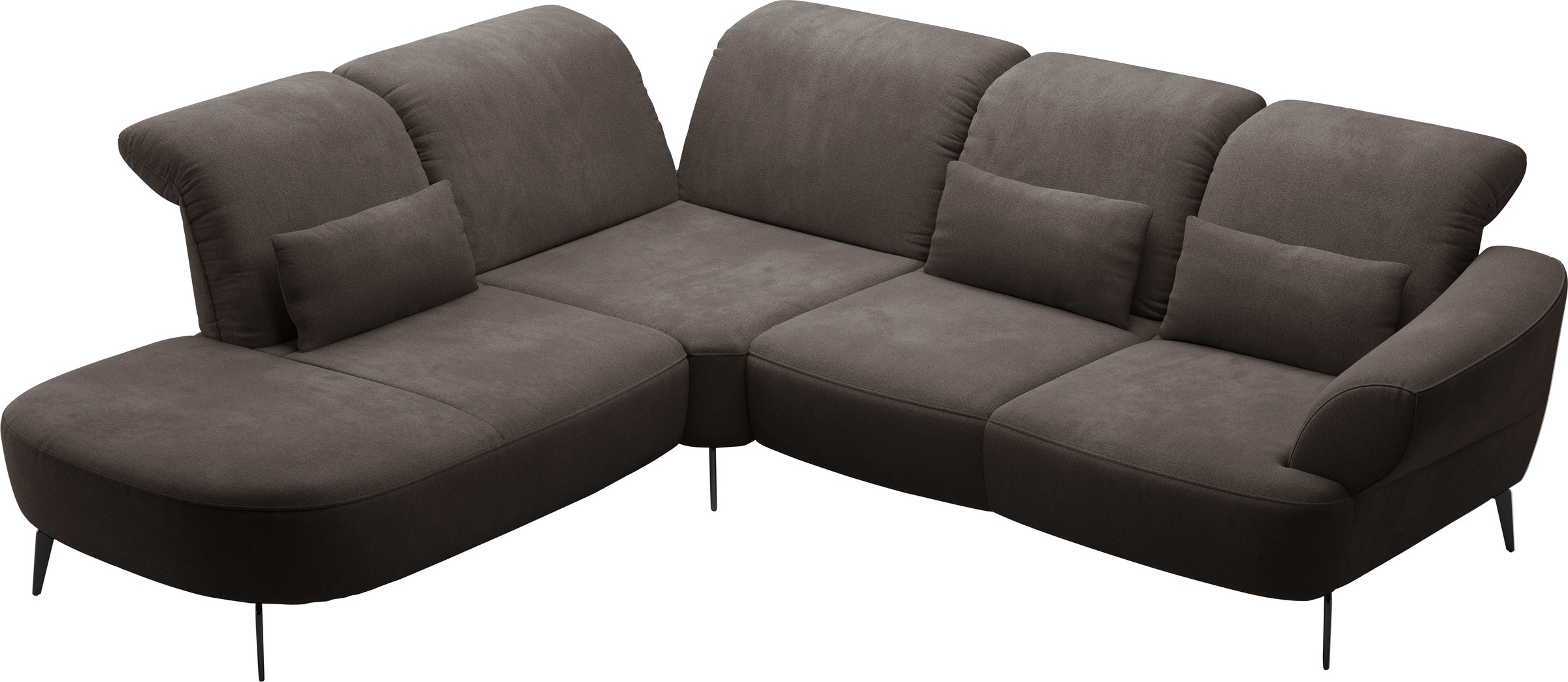 sit&more Ecksofa »Dance, L-Form, inkl. Sitztiefenverstellung«, inkl. Click&Seat, optional mit Kopfteilverstellung