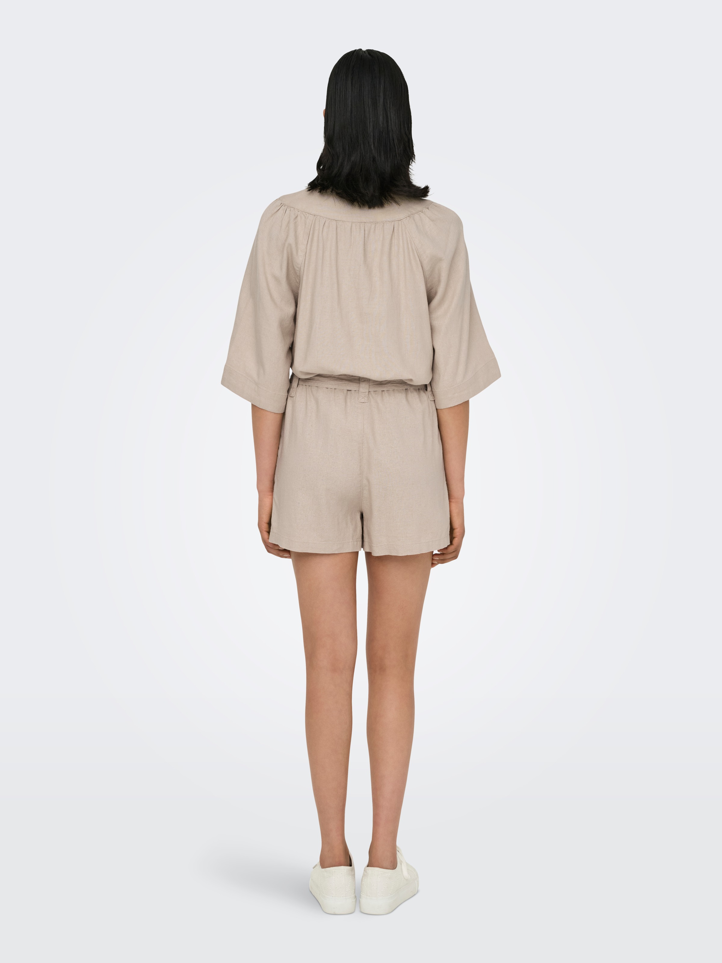 ONLY Shorts »ONLCARO HW LINEN BL BELT SHORTS CC PNT«, mit Leinen