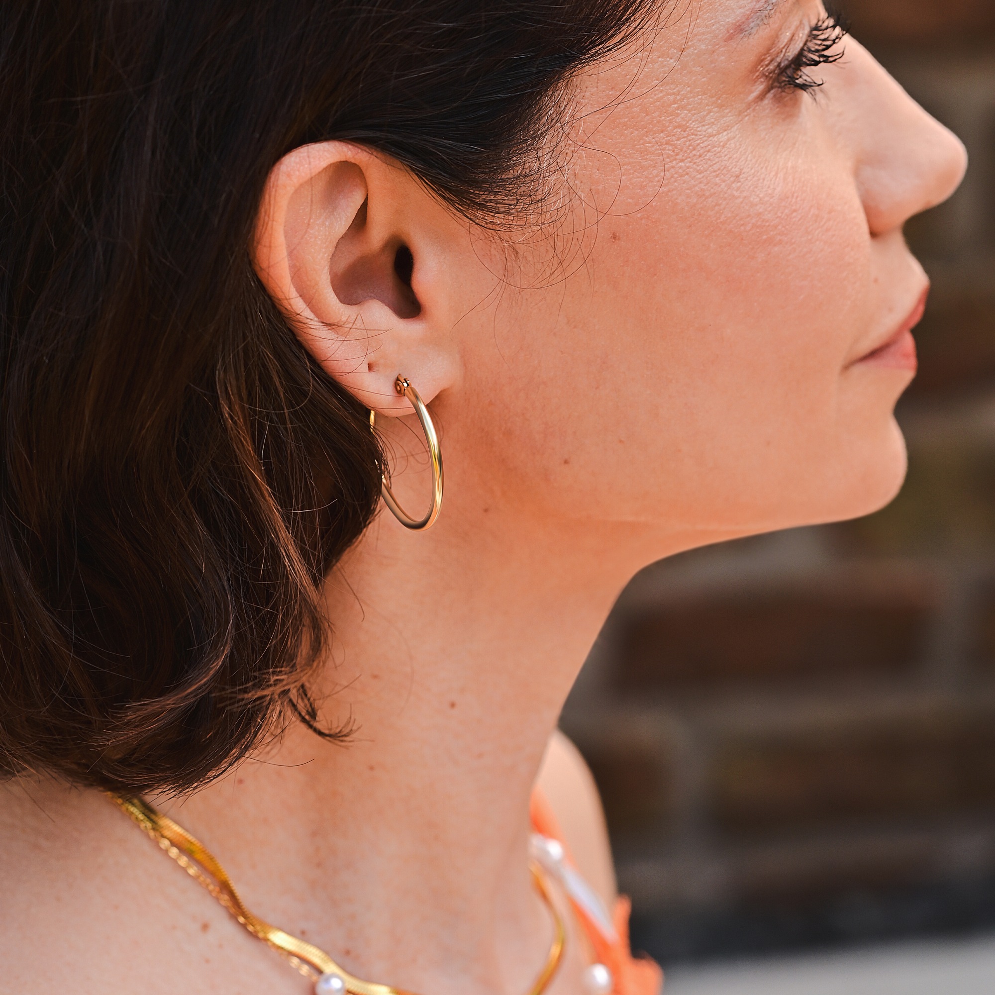 Adelia´s Paar Creolen »Damen Ohrringe – Creole aus Edelstahl« Eine schöne Geschenkidee für jeden Anlass