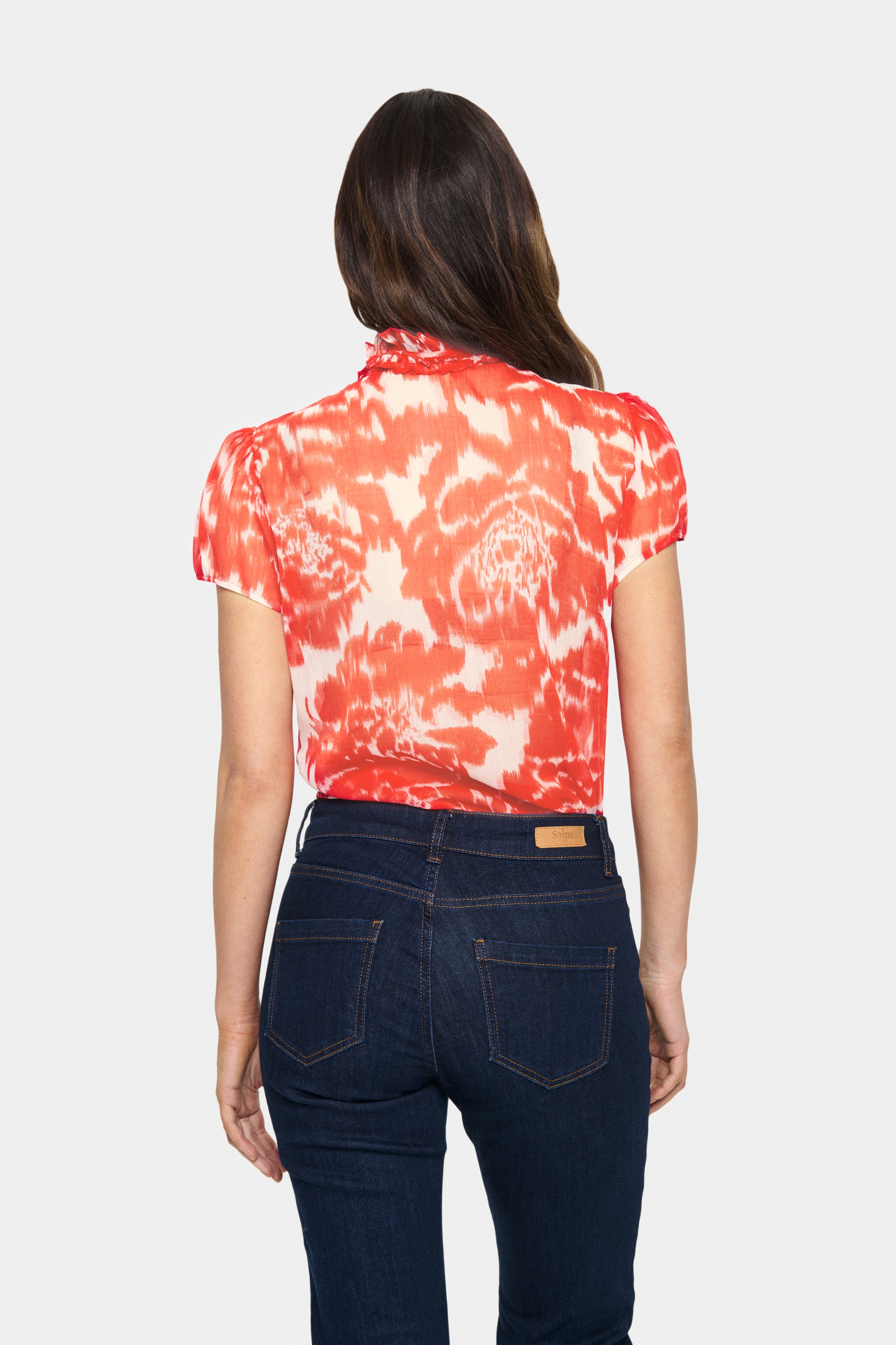 Saint Tropez Rüschenbluse "LiljaSZ Crinkle SS Shirt" Kunstfaser, Regular fi günstig online kaufen