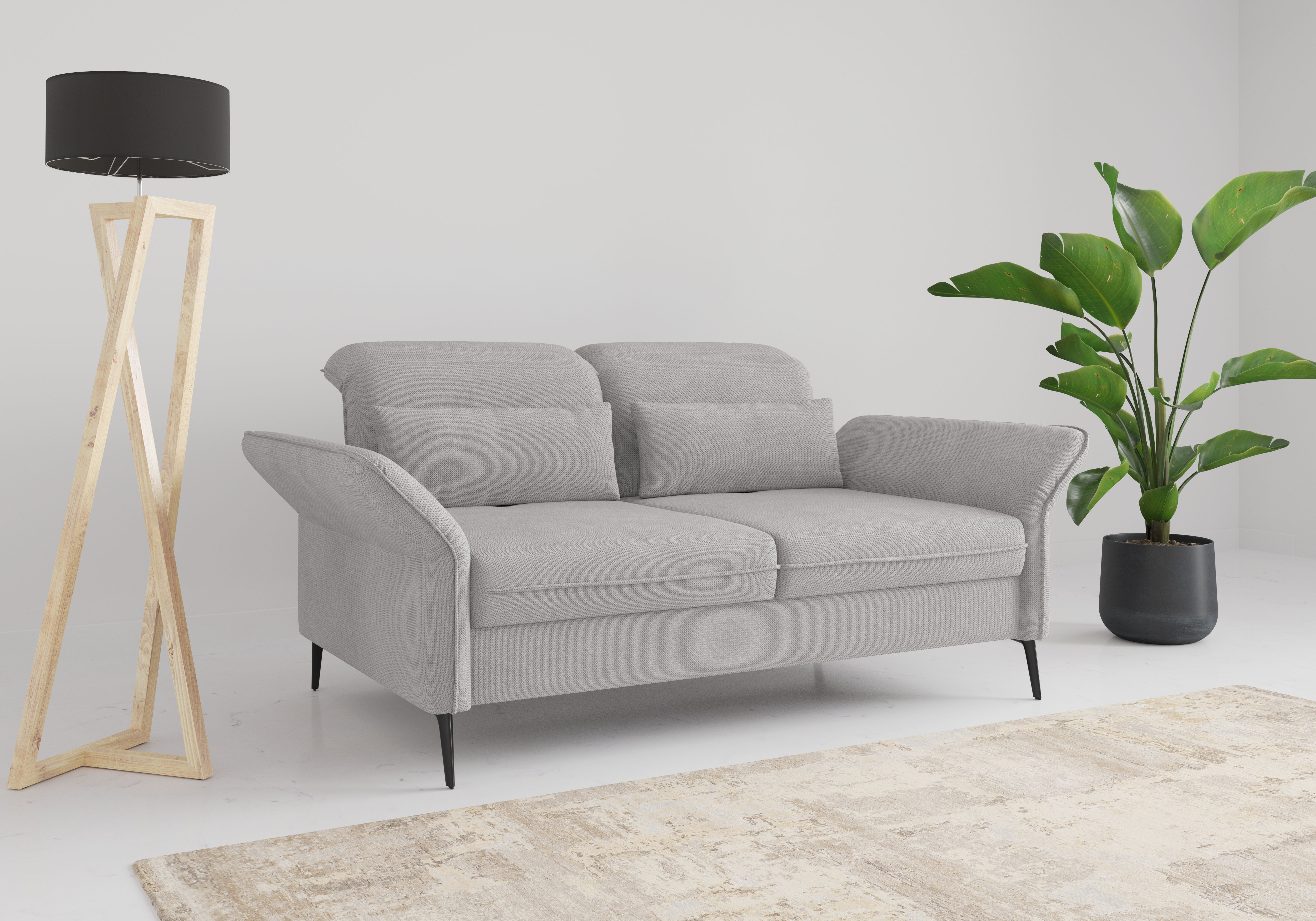 sit&more 3-Sitzer "Emely, inkl. Sitztiefenverstellung" wahlweise mit Schlaffunktion, Kopf- & Armteilverstellung