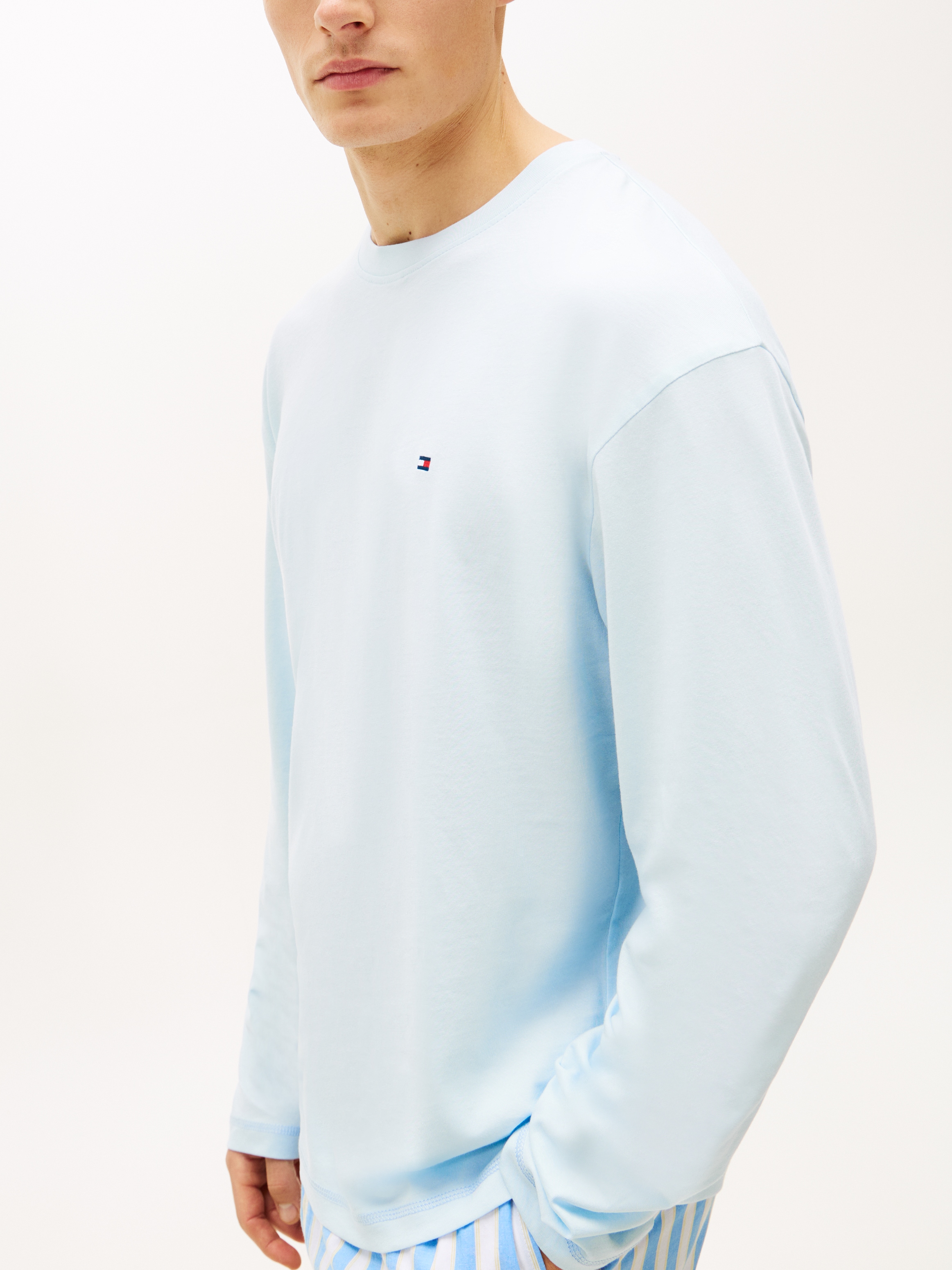 Tommy Hilfiger Underwear Pyjama »LS WOVEN Pyjama SET PRINT« 2 mit Rundhals, Hose kariert, mit elastischem Bund