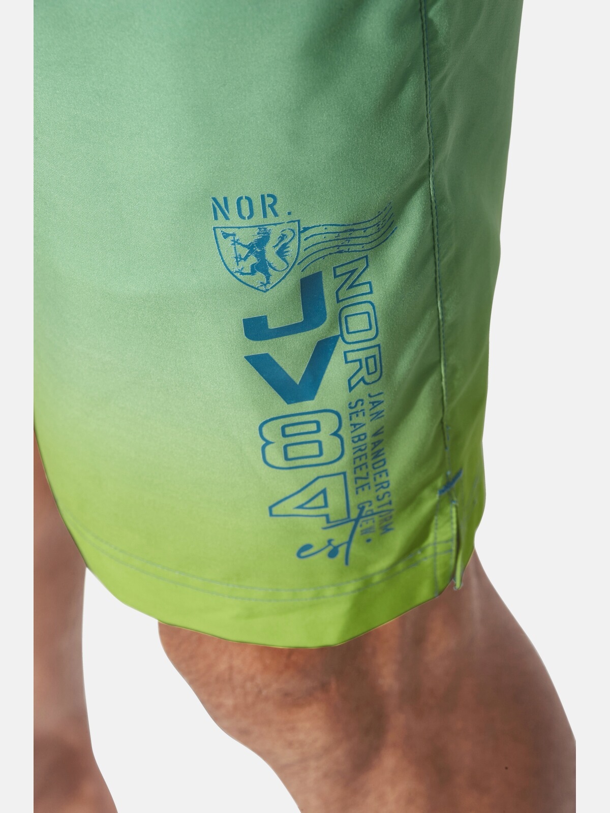 Badeshorts JAN VANDERSTORM "Badeshorts WERENFRIED", Herren, Gr. 7XL, weit, grün, Obermaterial: 100% Polyester COOLMAX PES(Coolmax)., Badehosen Bermudas 3