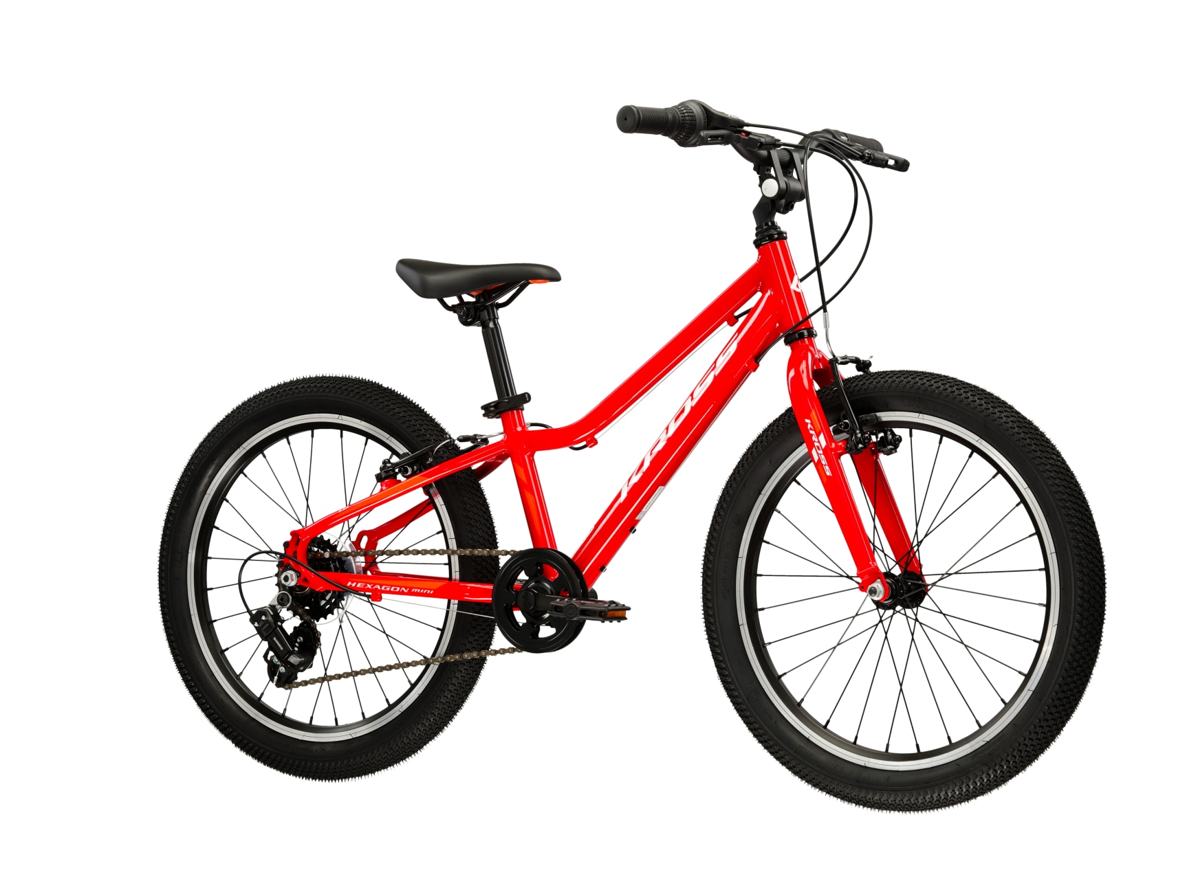 Kross Kinderfahrrad »KROSS Kinderrad 20" Hexagon Mini 1.0 Rot 6 Gänge« 6 Gang Shimano RV200 Schaltwerk Kettenschaltung Rahmen aus Aluminium Performance