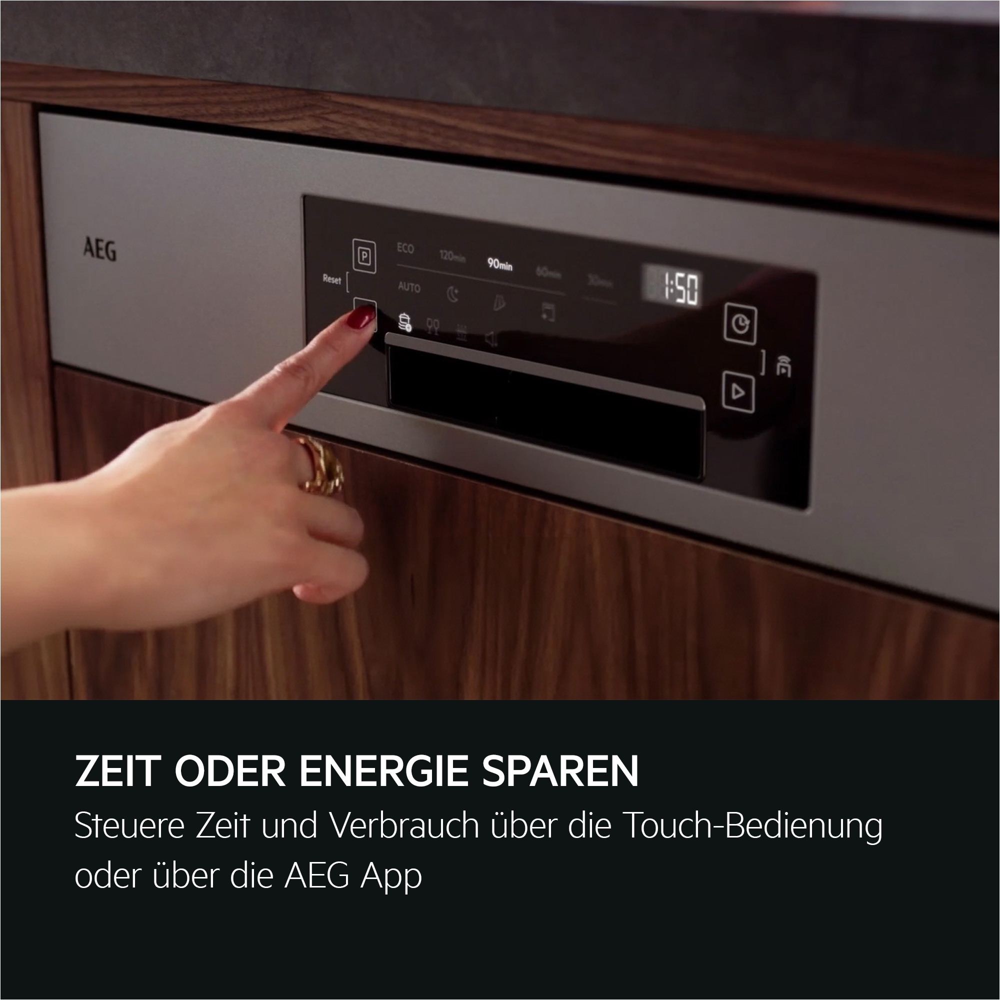 AEG teilintegrierbarer Geschirrspüler 9000 »GT9200X2SCM« Leise Spülmaschine 38 dB kraftvoll gegen Eingebranntes EEK A-10 %