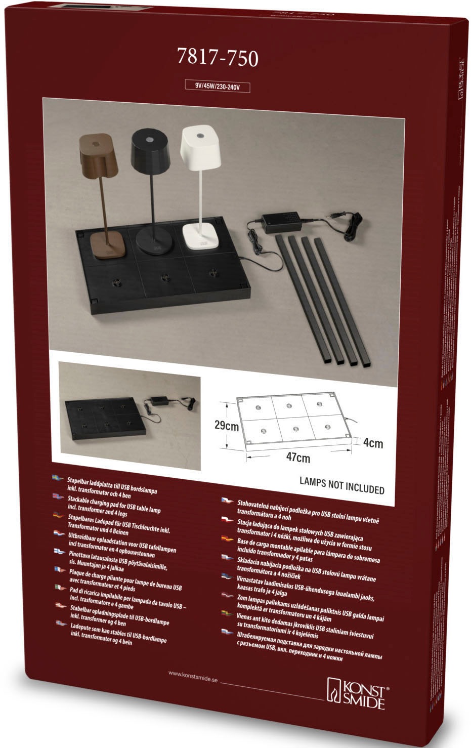 KONSTSMIDE LED Tischleuchte »Ladestation«, Ladestation für USB-Tischleuchten  inkl. Transformator | BAUR