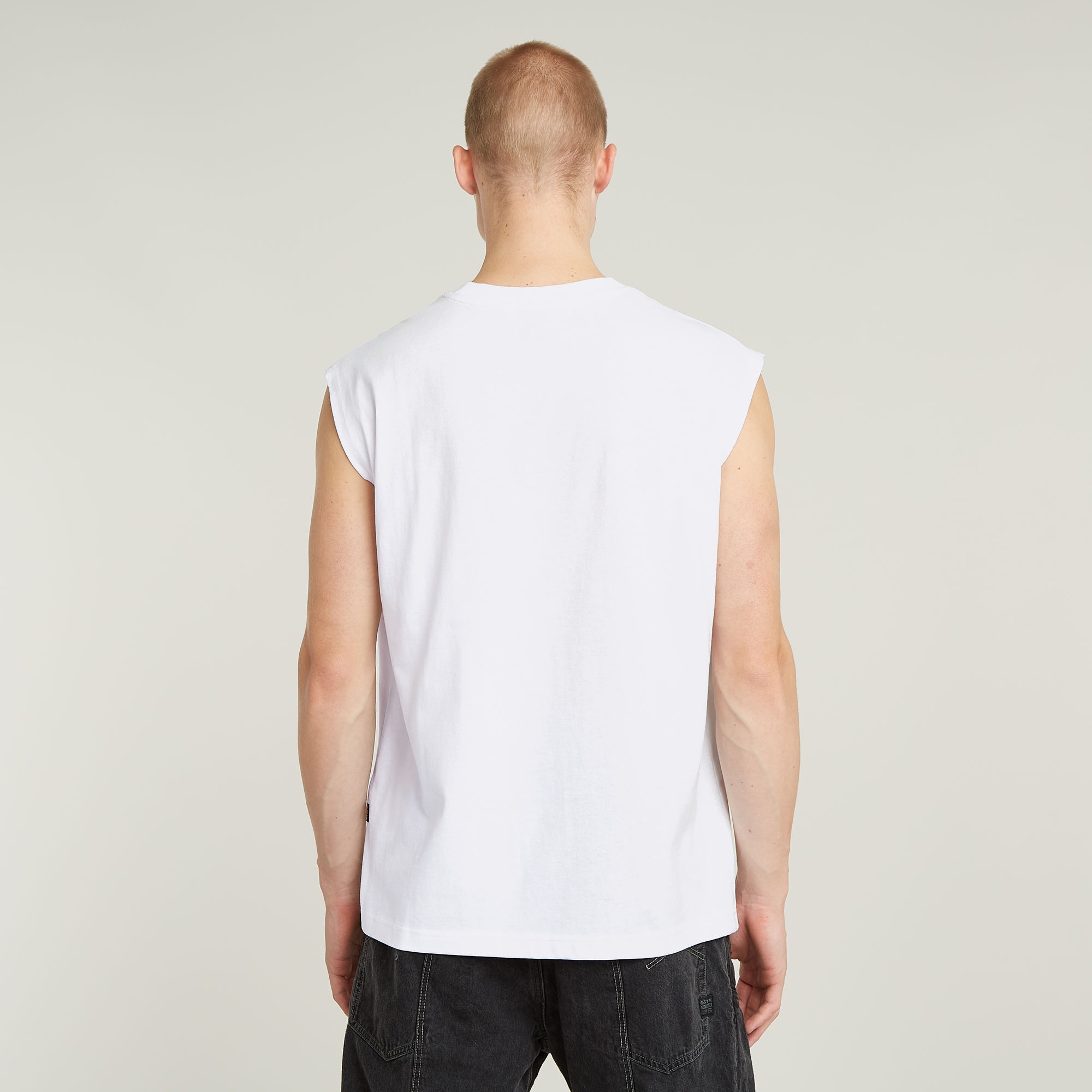 G-STAR Rundhalsshirt »Boxy« ärmellos, Logoschriftzug
