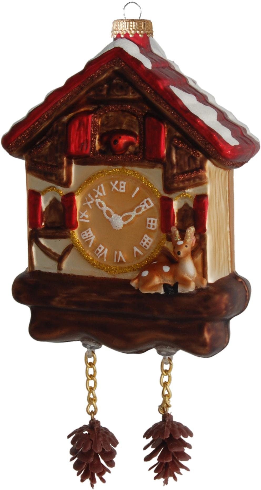 Krebs Glas Lauscha Christbaumschmuck »Kuckucksuhr Weihnac...