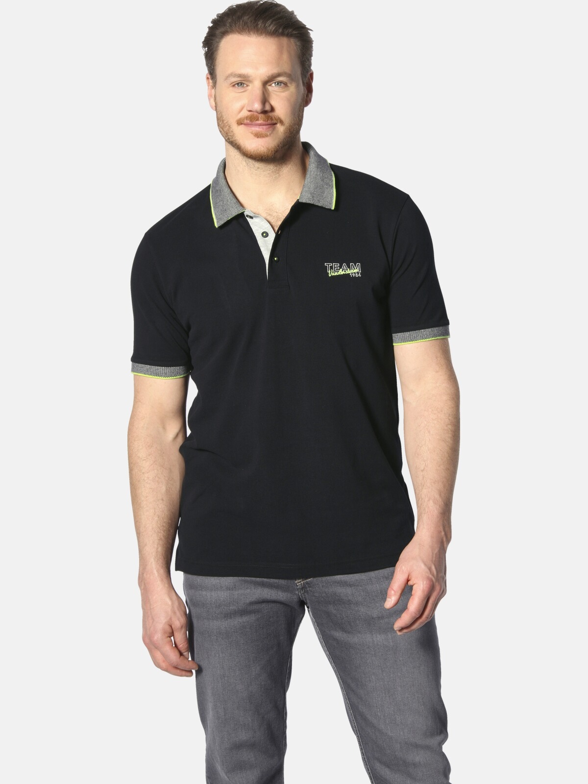 Jan Vanderstorm Poloshirt "Doppelpack Poloshirt HARALDFRED" 2 günstig online kaufen