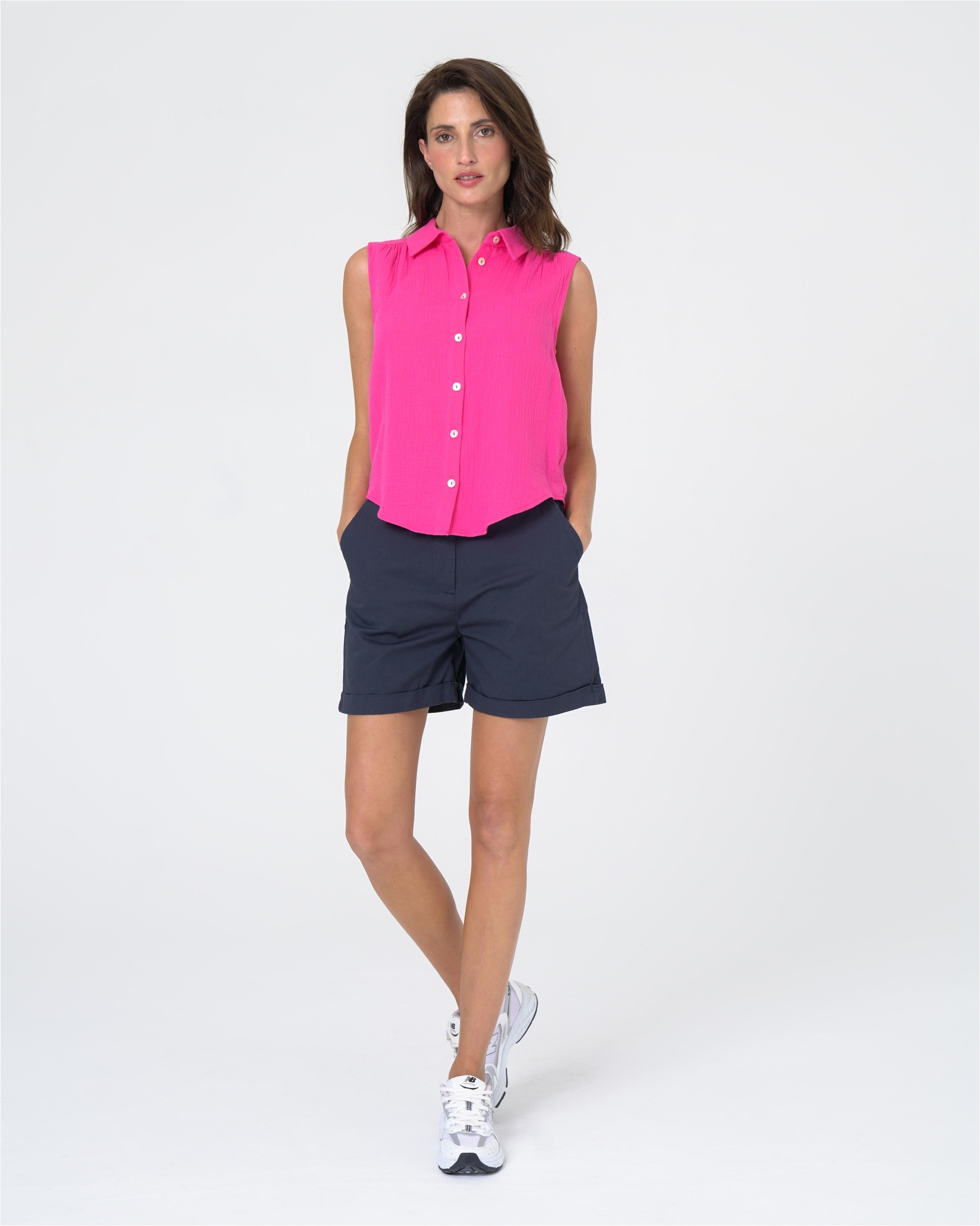 Thumbnail - freshlions Klassische Bluse "Ruth" 1 im ärmellosen Design