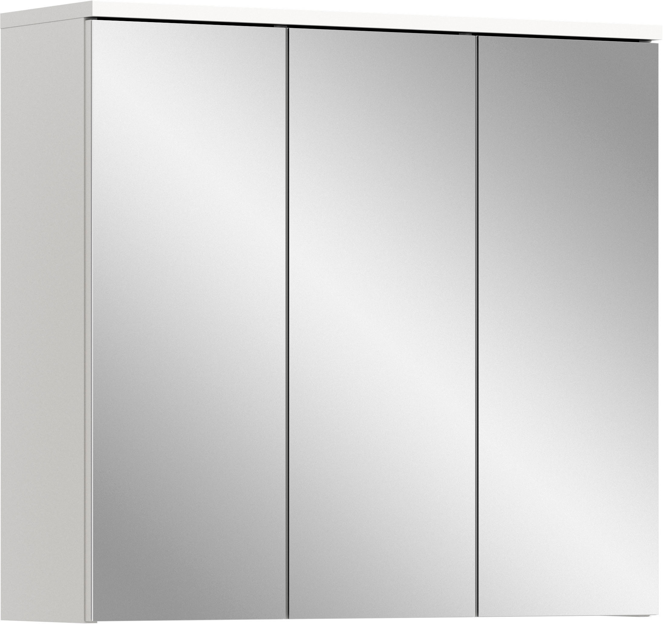welltime Spiegelschrank »Atri«, (1 St.), Bad Möbel, 3 Spiegeltüren, 6 Einlegeböden, Breite 65 cm