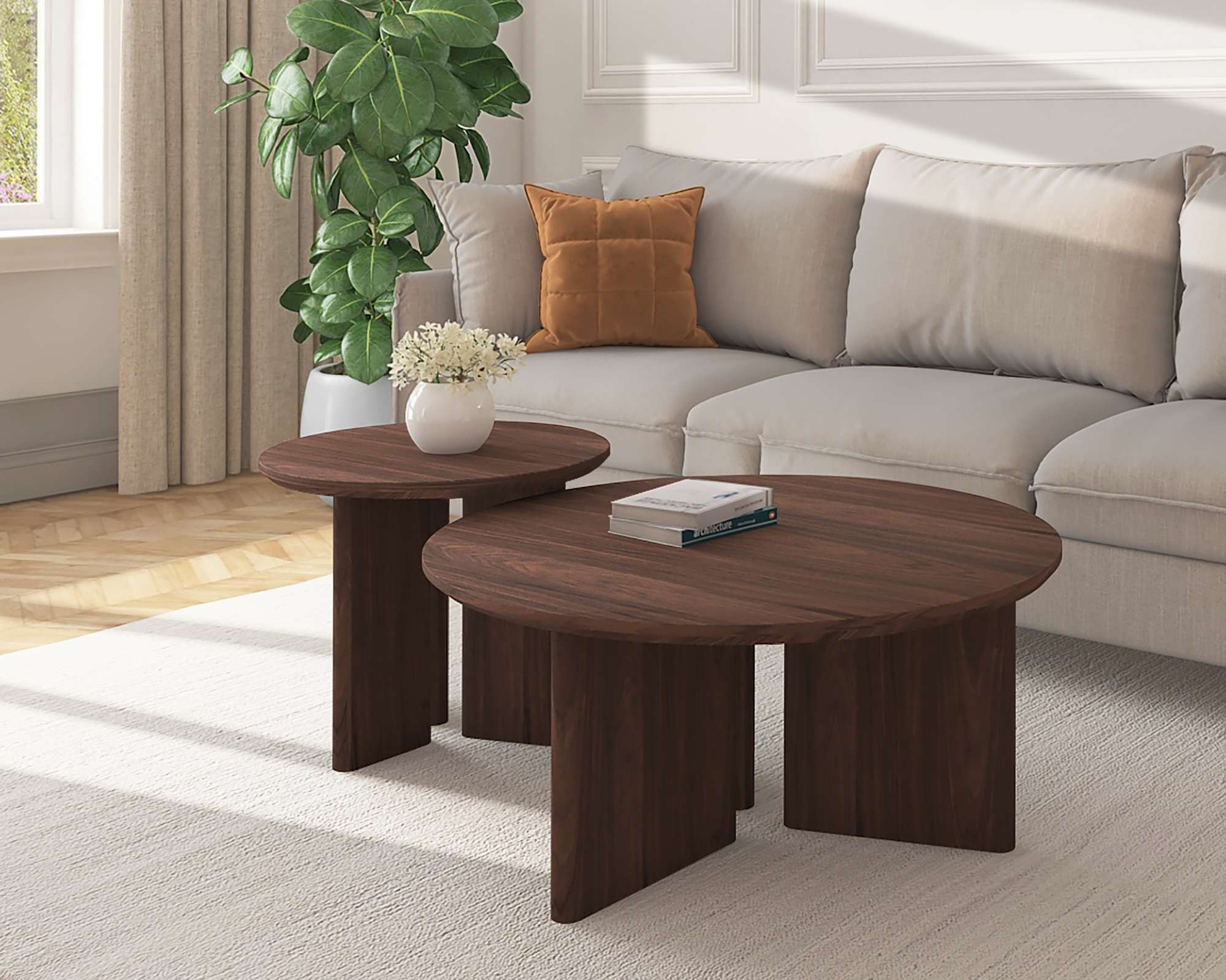 OTTO home Couchtisch "Cassian" 1 Stk. tlg. Walnussoptik günstig online kaufen